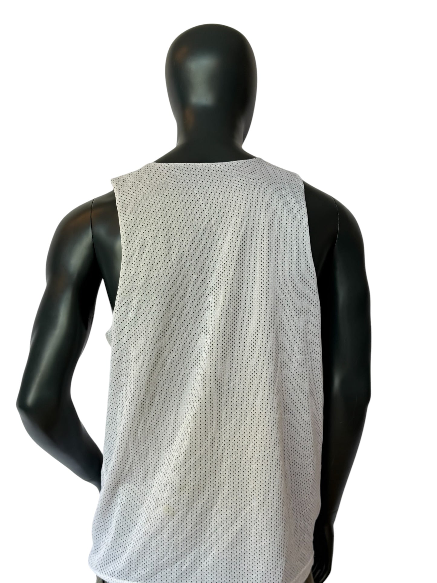 Vintage Phi Squad Basketball Jersey Retro Graphic Mesh White Streetwear Size M