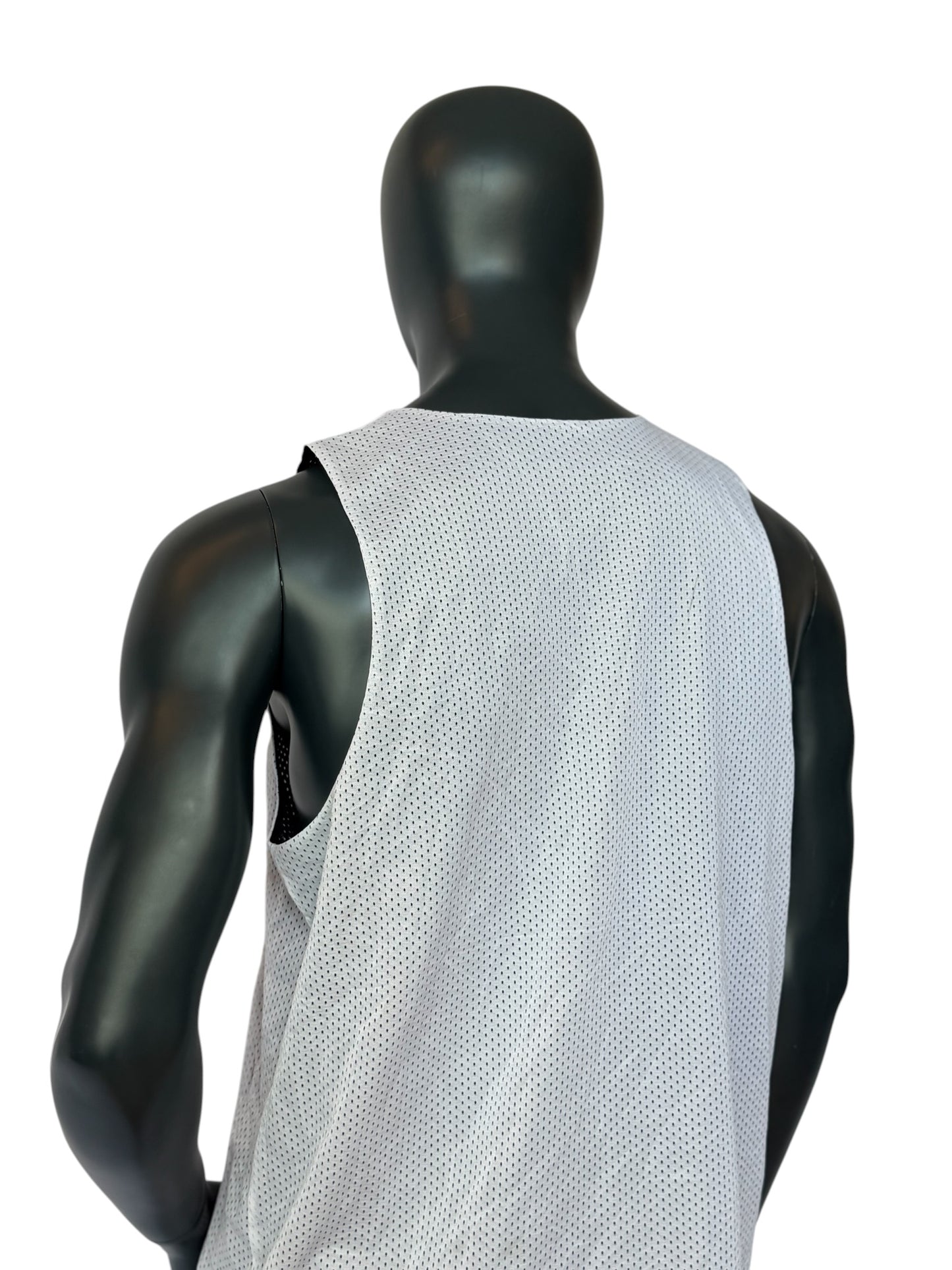Vintage Phi Squad Basketball Jersey Retro Graphic Mesh White Streetwear Size M