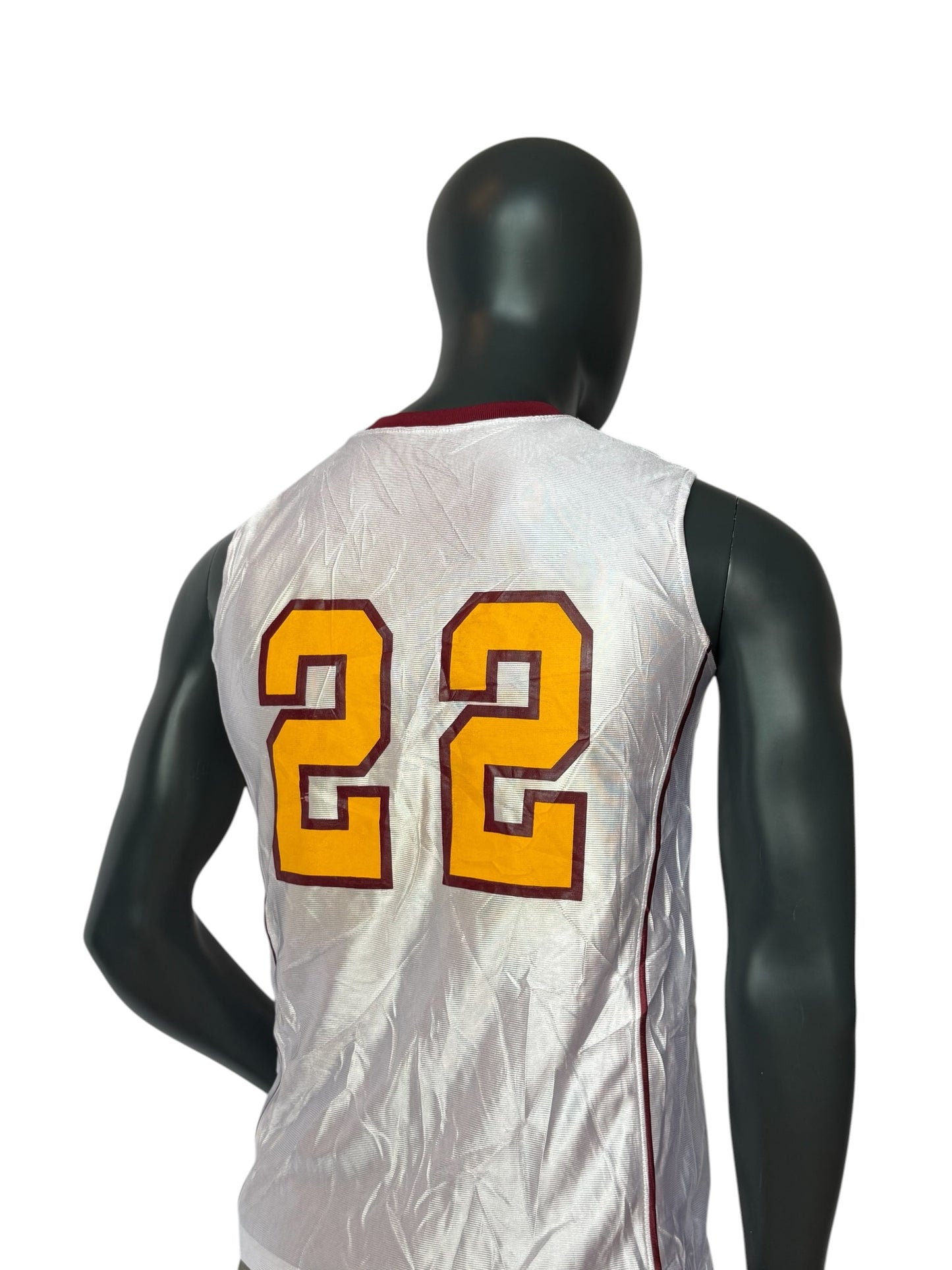Vintage Rebels 22 Basketball Reversible Jersey Double Face Red White College Style Size M