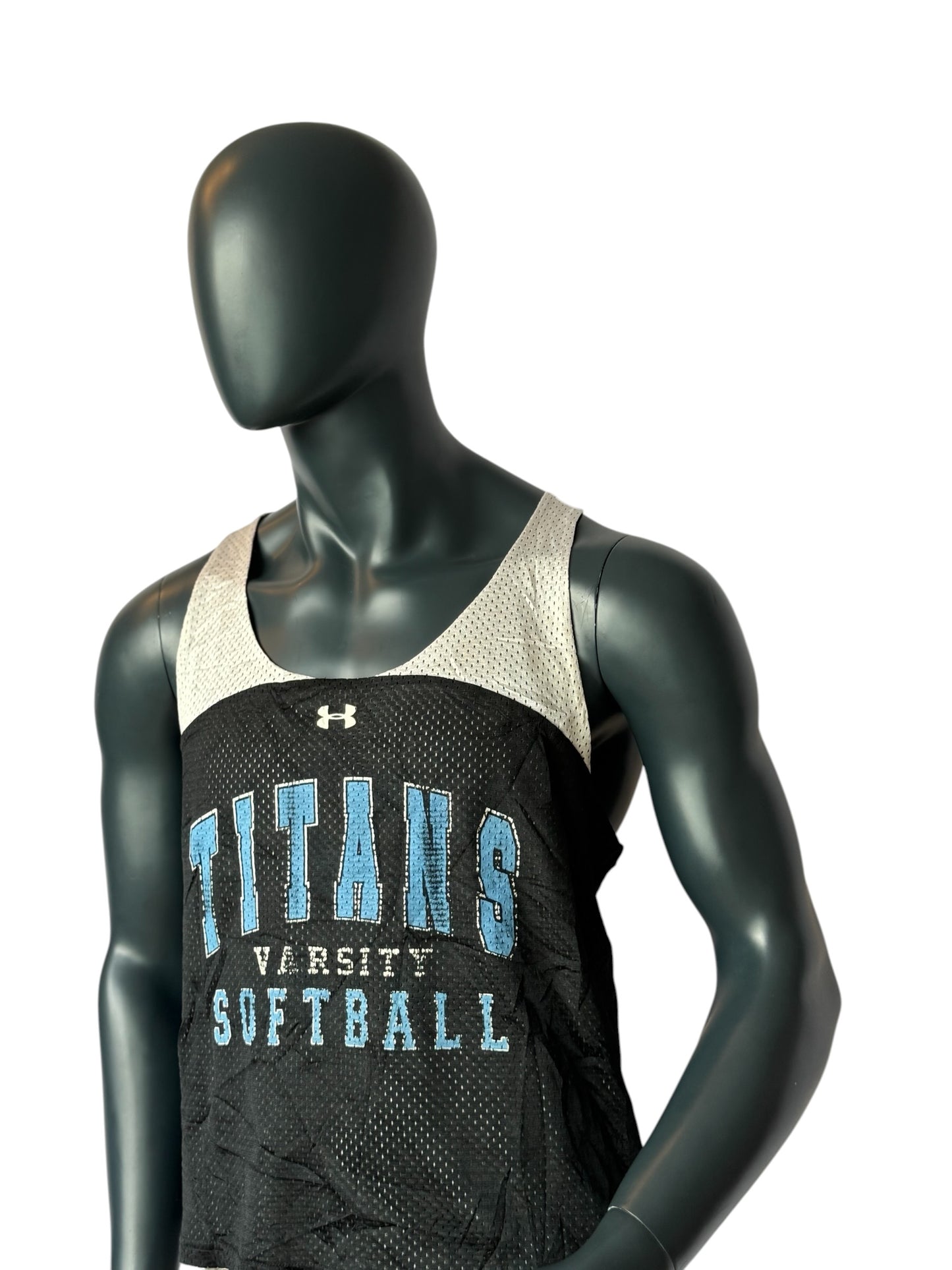 Vintage Titans Softball Reversible Jersey Schwarz Weiß Under Armour Mesh Tank Streetwear Unisex Size S