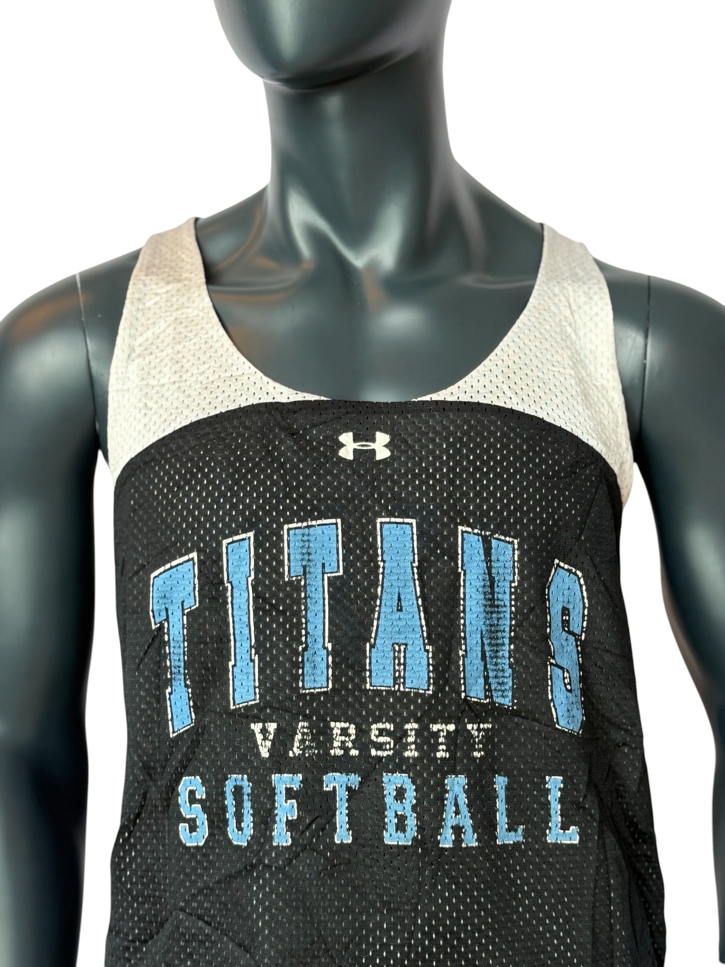 Vintage Titans Softball Reversible Jersey Schwarz Weiß Under Armour Mesh Tank Streetwear Unisex Size S