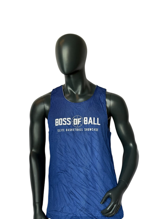 Vintage Boss Of Ball Basketball Jersey Blau Number 42 Mesh Tank Retro