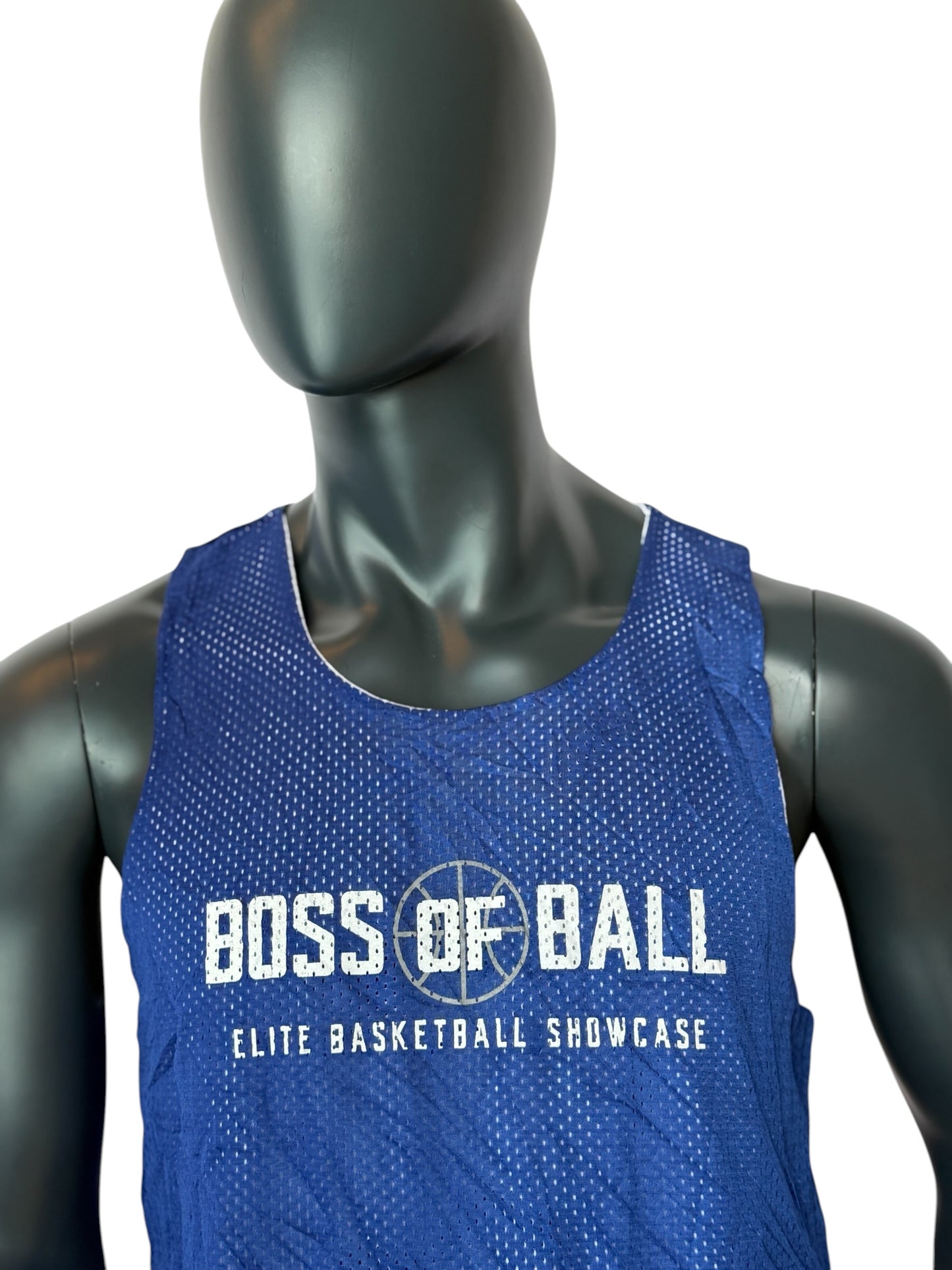 Vintage Boss Of Ball Basketball Jersey Blau Number 42 Mesh Tank Retro Streetwear Unisex Size L