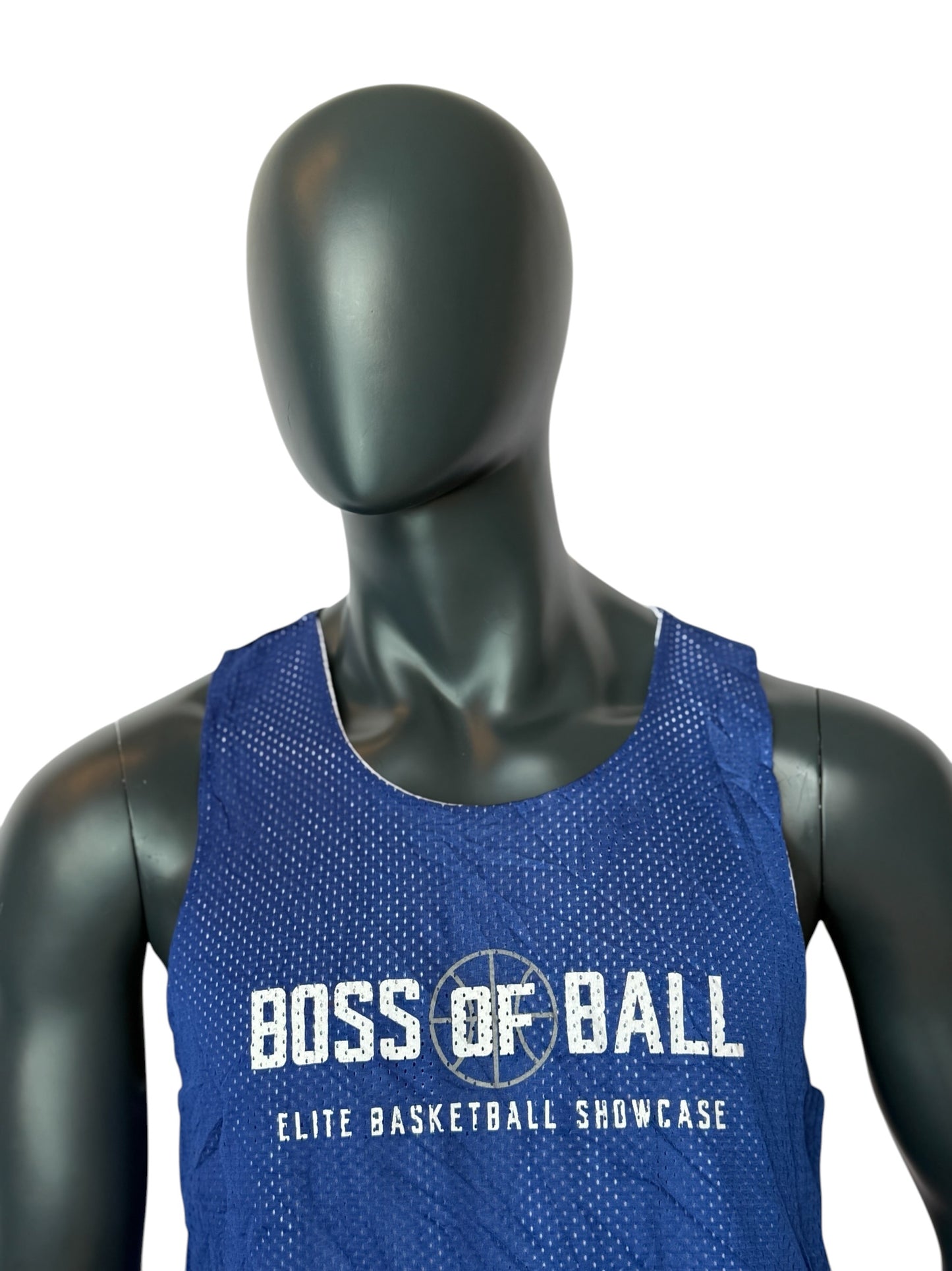 Vintage Boss Of Ball Basketball Jersey Blau Number 42 Mesh Tank Retro Streetwear Unisex Size L