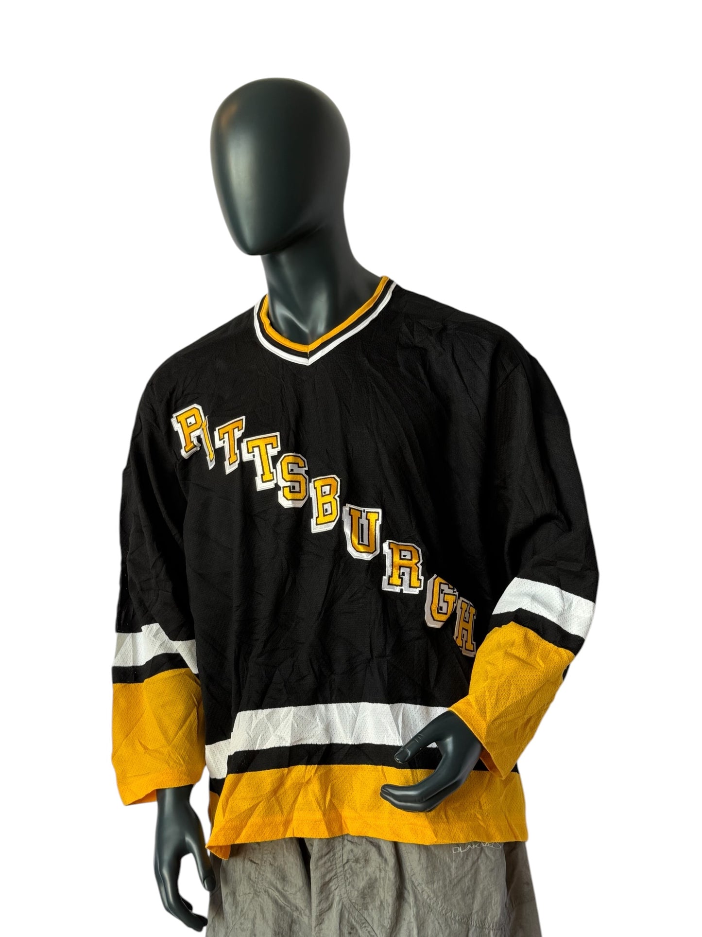 Vintage Pittsburgh Penguins Hockey Jersey Schwarz Gelb NHL Style Streetwear Oversized Unisex – RetroPieces