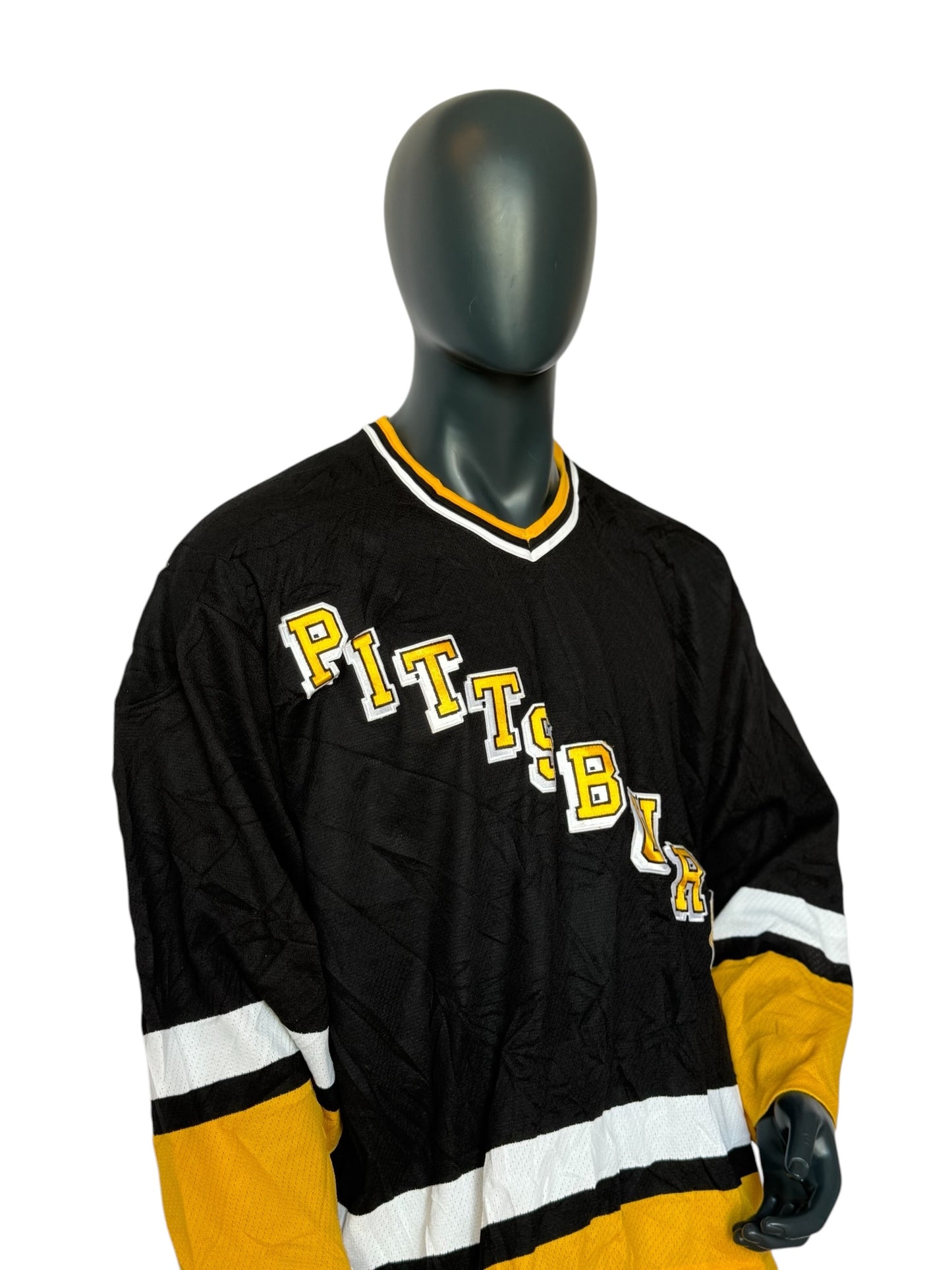 Vintage Pittsburgh Penguins Hockey Jersey Schwarz Gelb NHL Style Streetwear Oversized Unisex – RetroPieces