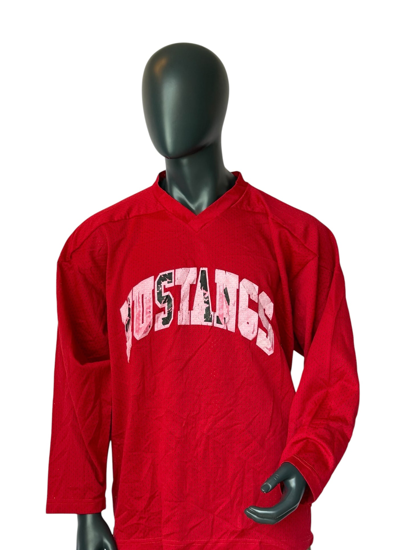 Vintage Mustangs Football Jersey Red Mesh Size XL