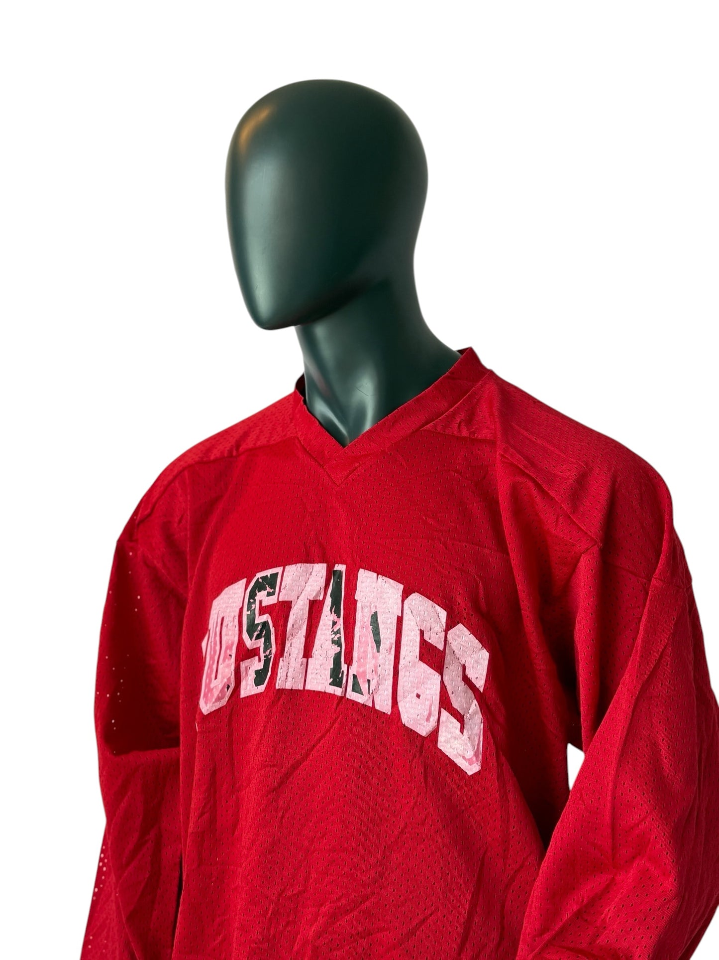 Vintage Mustangs Football Jersey Red Mesh Size XL