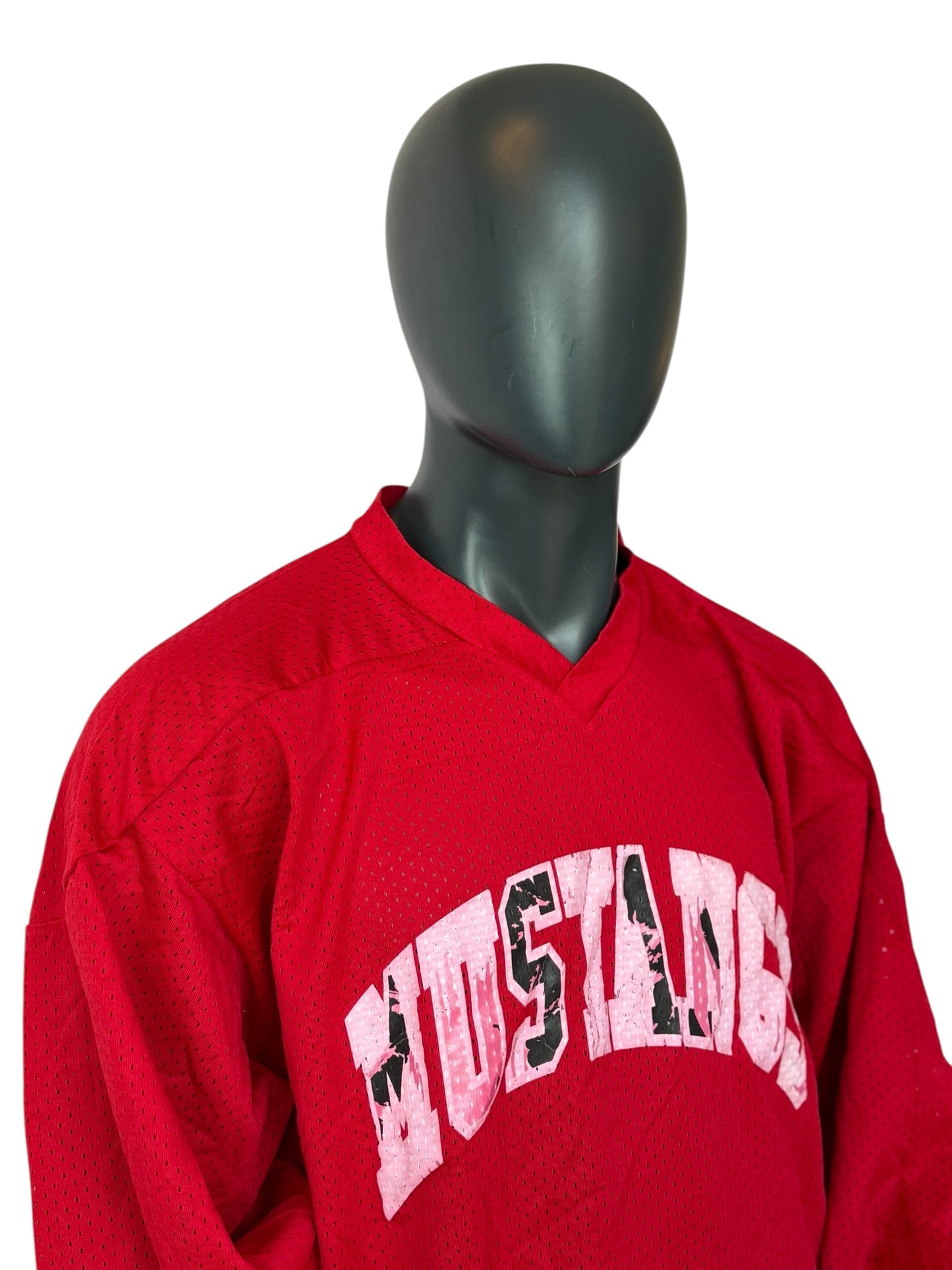Vintage Mustangs Football Jersey Red Mesh Size XL