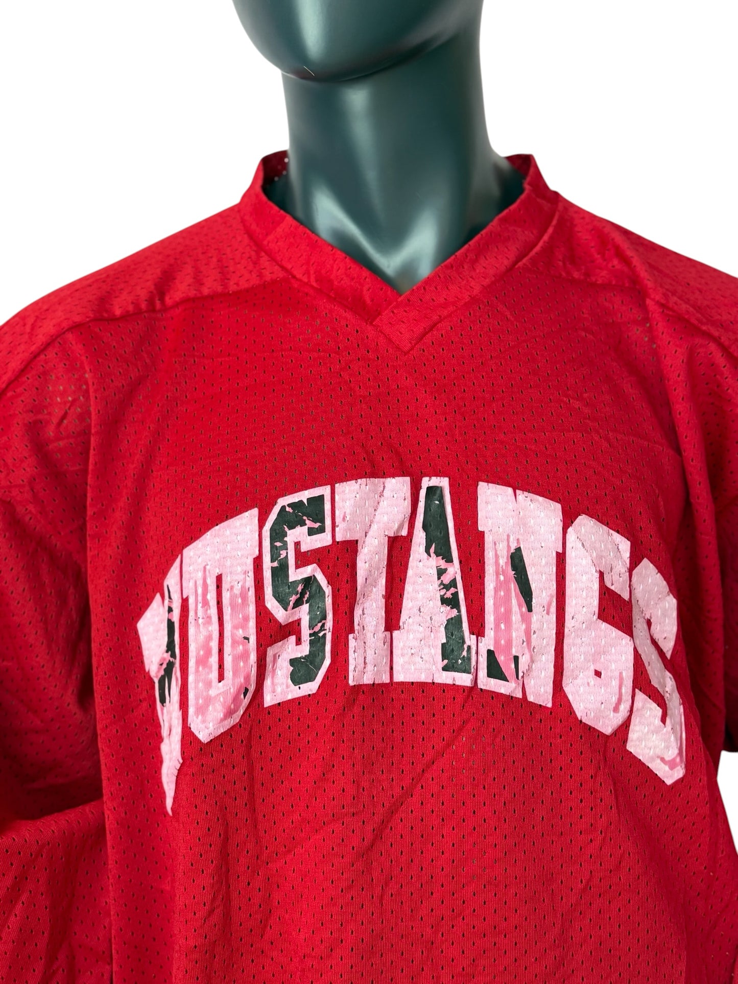 Vintage Mustangs Football Jersey Red Mesh Size XL