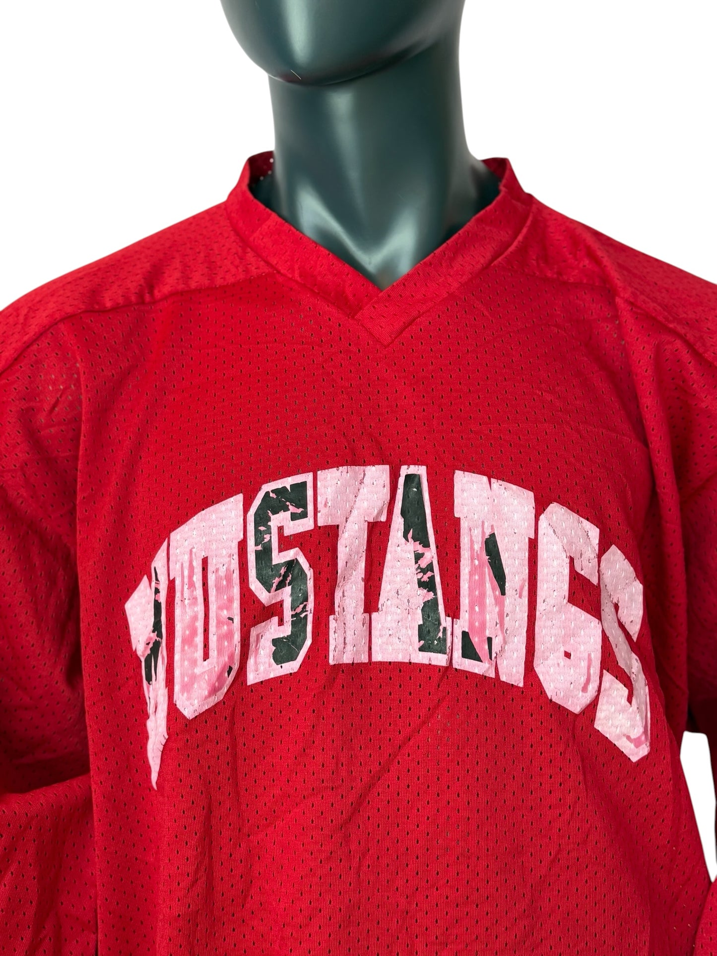 Vintage Mustangs Football Jersey Red Mesh Size XL