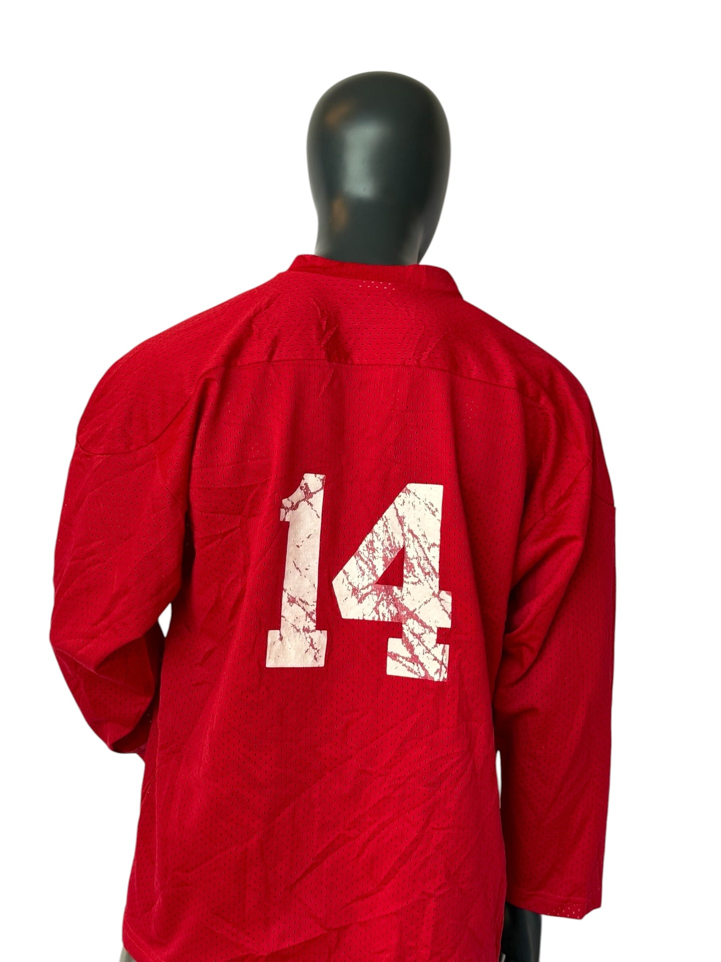 Vintage Mustangs Football Jersey Red Mesh Size XL