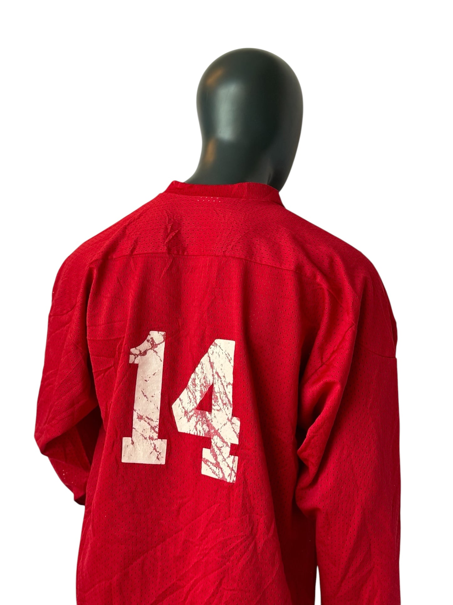 Vintage Mustangs Football Jersey Red Mesh Size XL