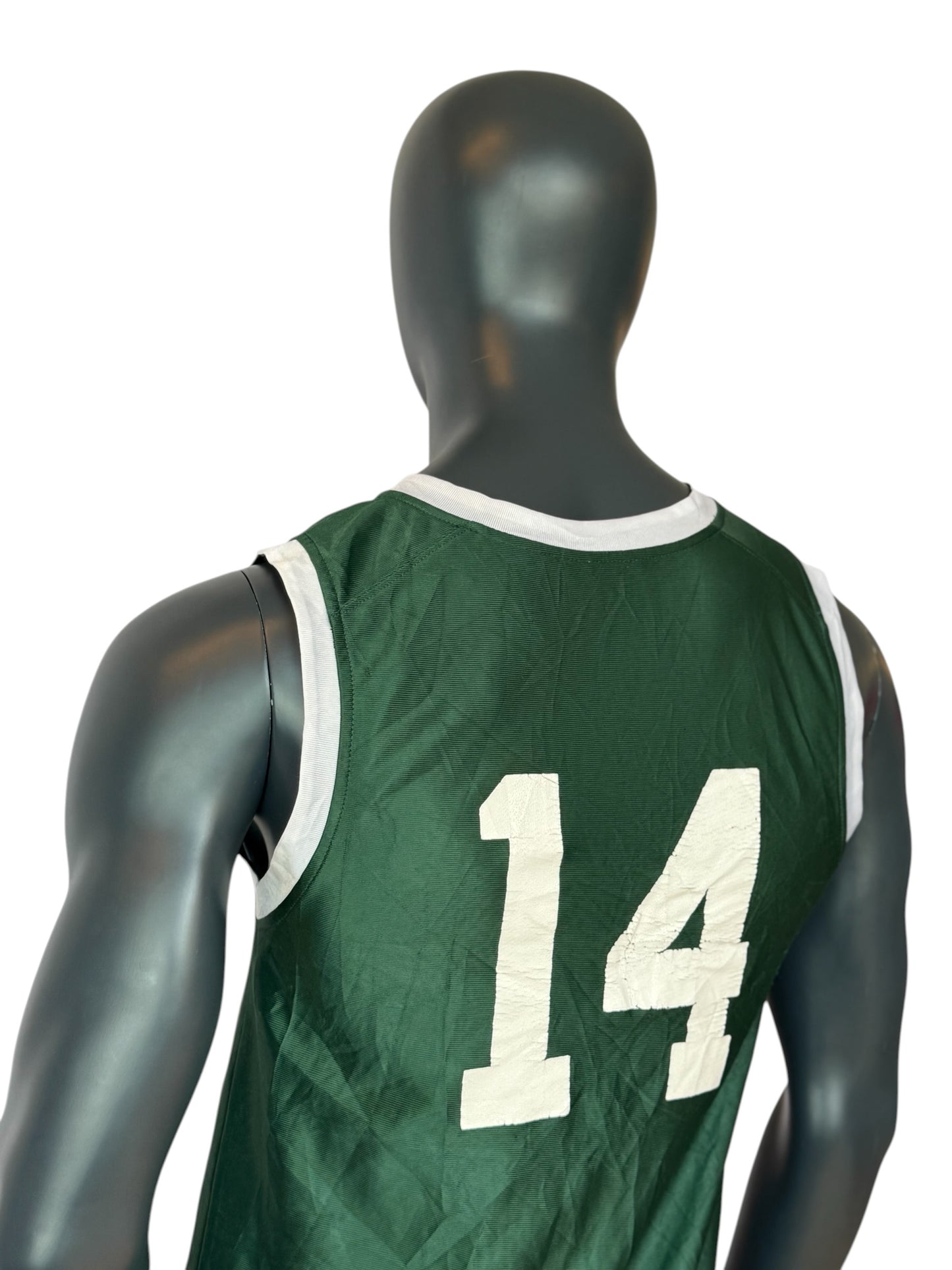 Vintage Rangers Basketball Jersey Grün Weiß Reversible 2in1 Number 14 Streetwear Unisex Size M