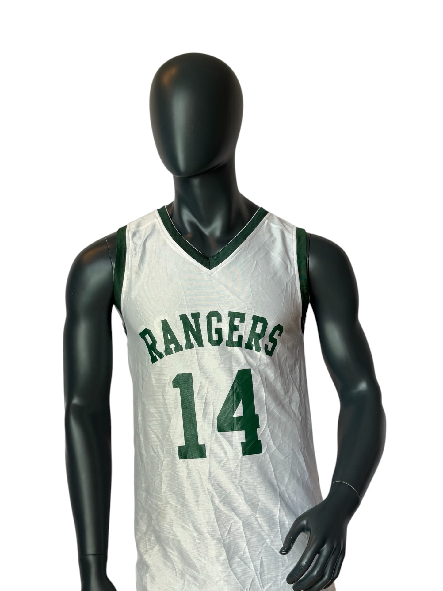 Vintage Rangers Basketball Jersey Grün Weiß Reversible 2in1 Number 14 Streetwear Unisex Size M