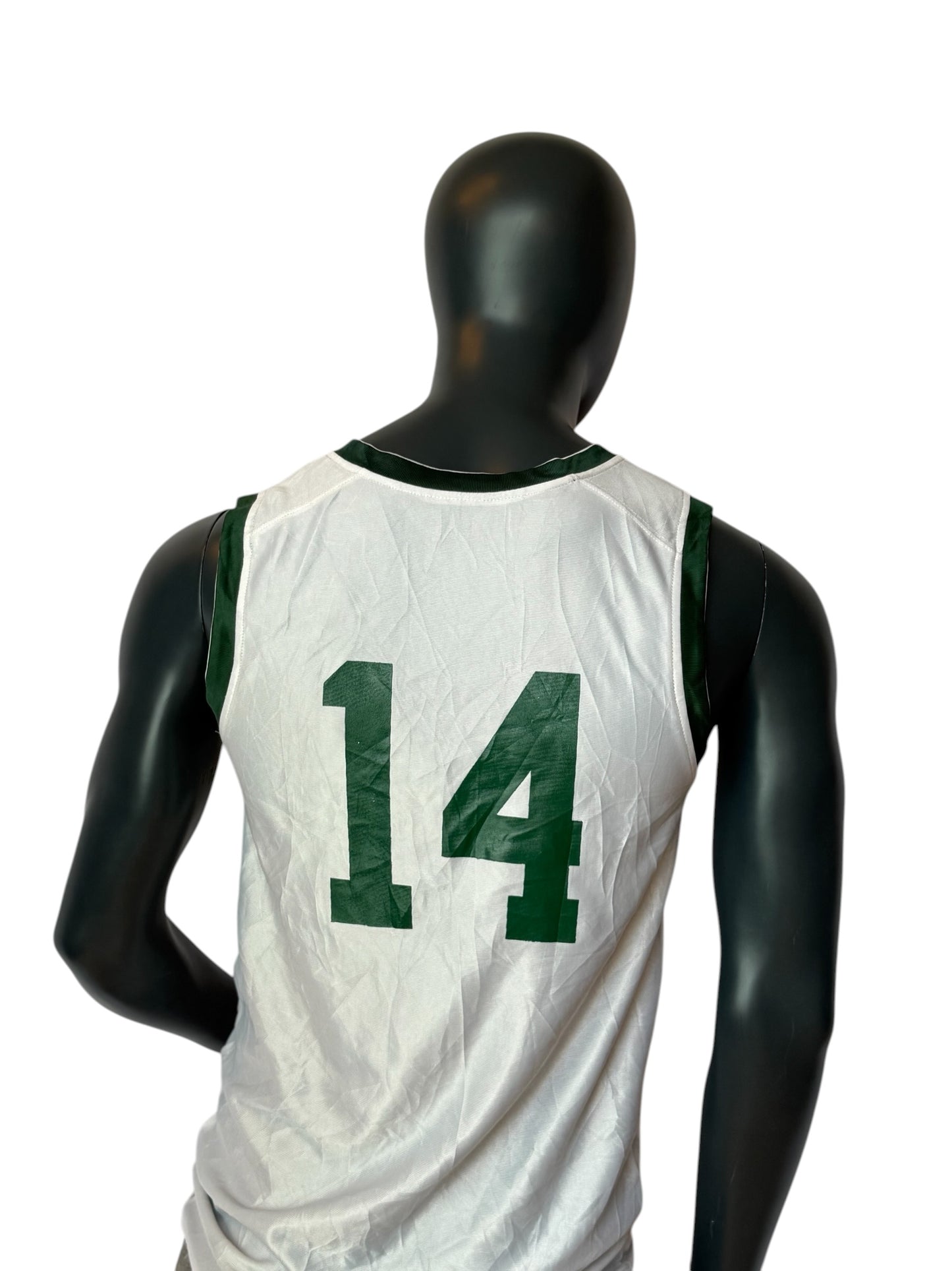 Vintage Rangers Basketball Jersey Grün Weiß Reversible 2in1 Number 14 Streetwear Unisex Size M