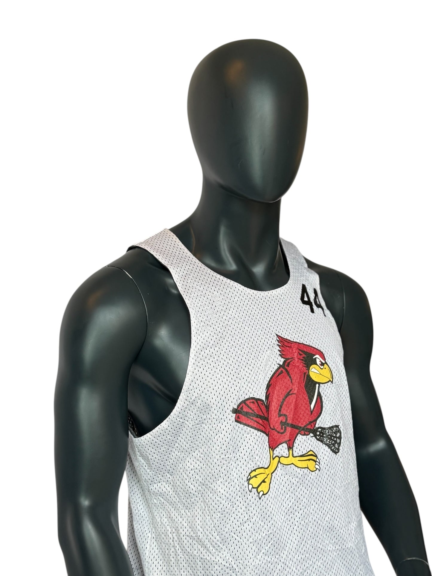 Vintage Lacrosse Jersey Weiß Schwarz Reversible 2in1 Bird Graphic Number 44 Streetwear Unisex Size S/M