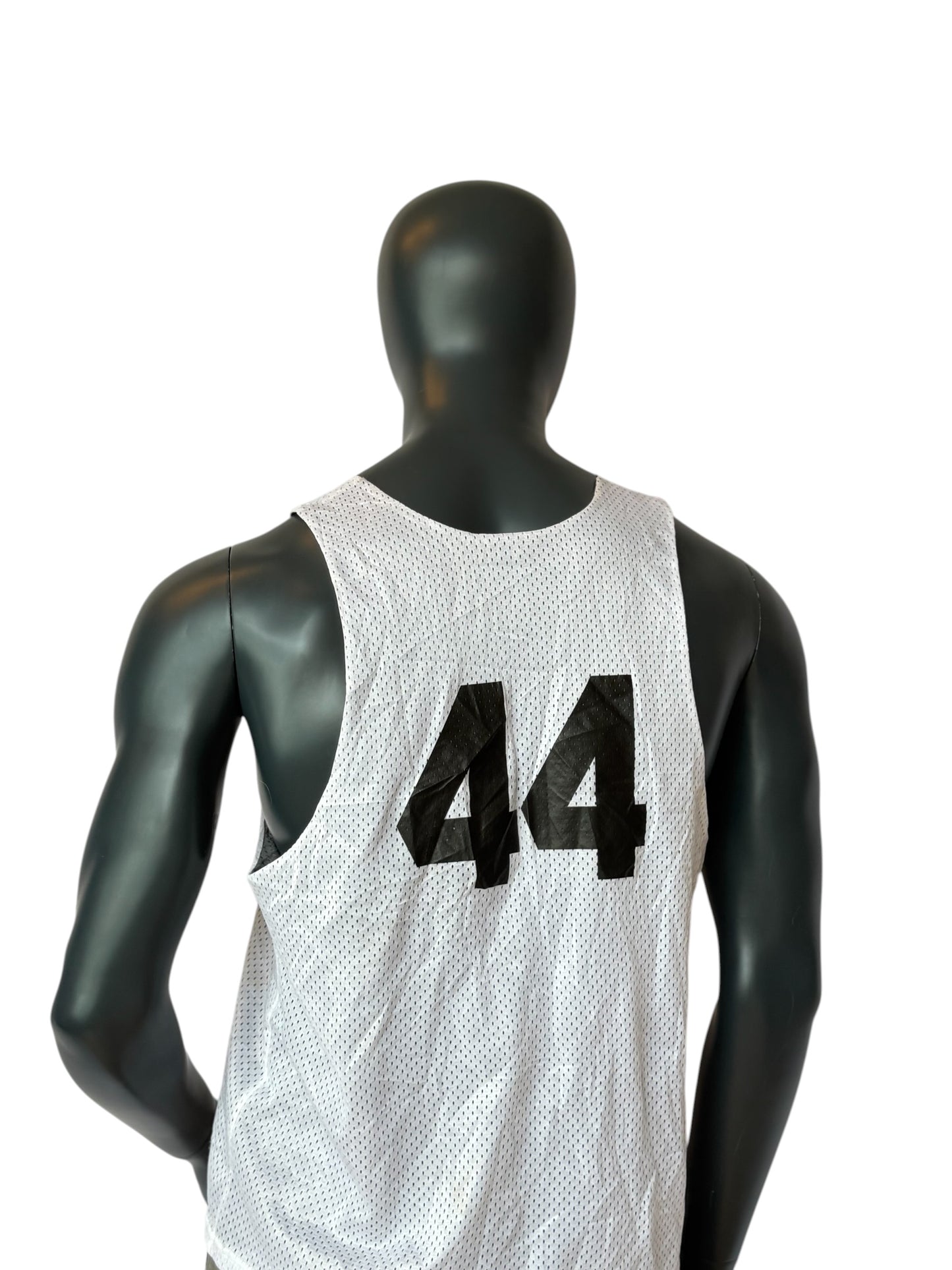 Vintage Lacrosse Jersey Weiß Schwarz Reversible 2in1 Bird Graphic Number 44 Streetwear Unisex Size S/M