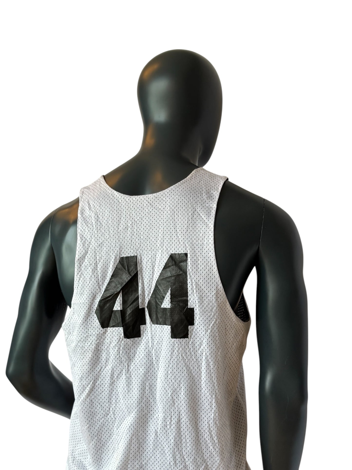 Vintage Lacrosse Jersey Weiß Schwarz Reversible 2in1 Bird Graphic Number 44 Streetwear Unisex Size S/M