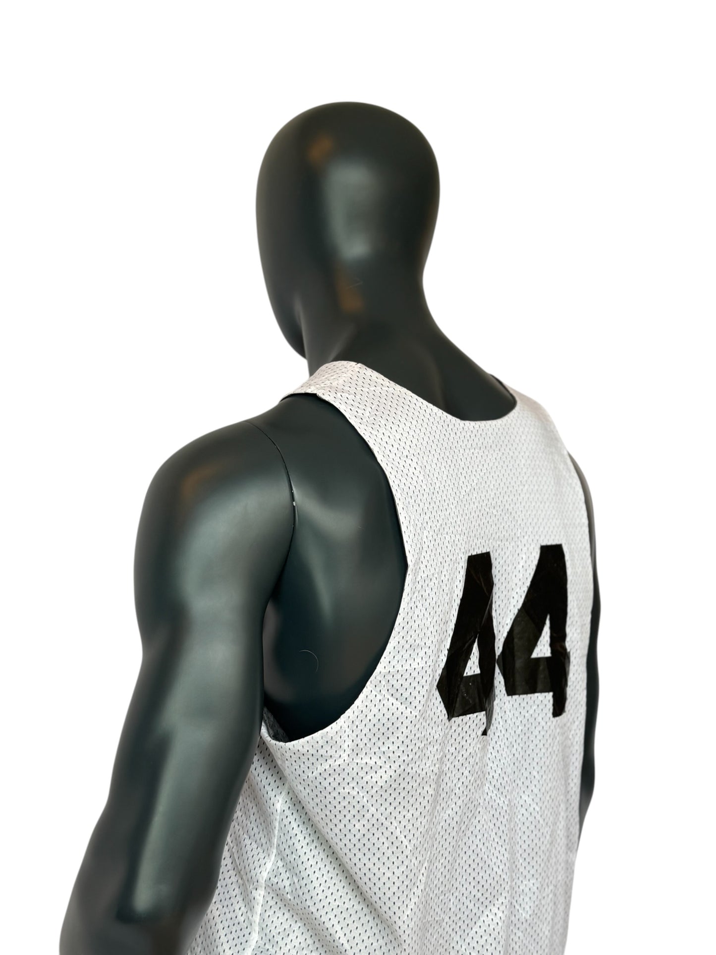 Vintage Lacrosse Jersey Weiß Schwarz Reversible 2in1 Bird Graphic Number 44 Streetwear Unisex Size S/M