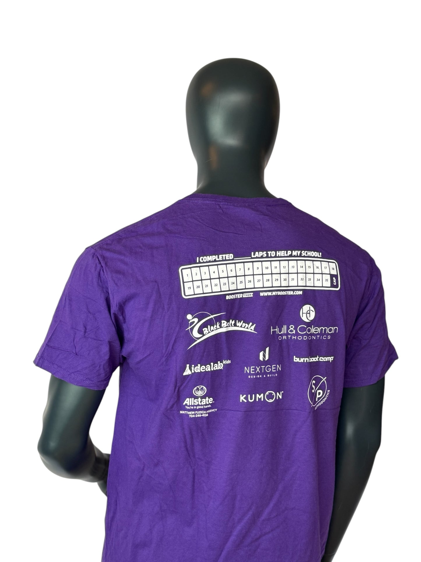 Vintage Wesley Chapel Eagles T-Shirt Purple Fun Run 2022 School Event Retro Streetwear Size L