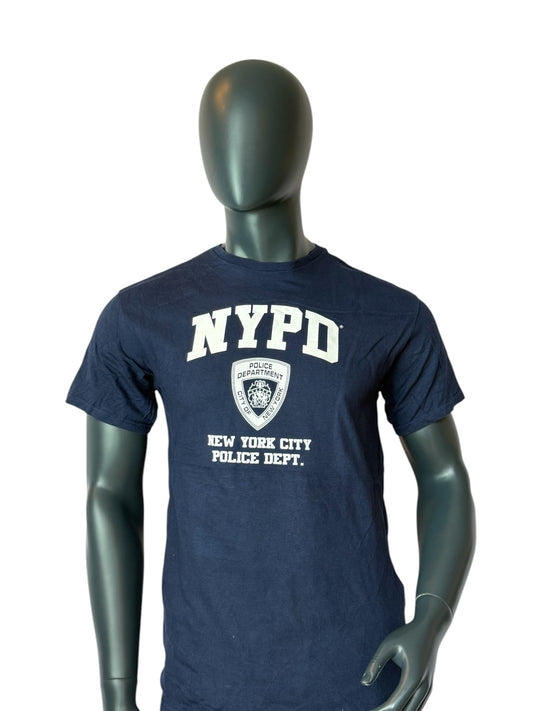 Vintage NYPD T-Shirt Navy New York Police Department Logo Streetwear