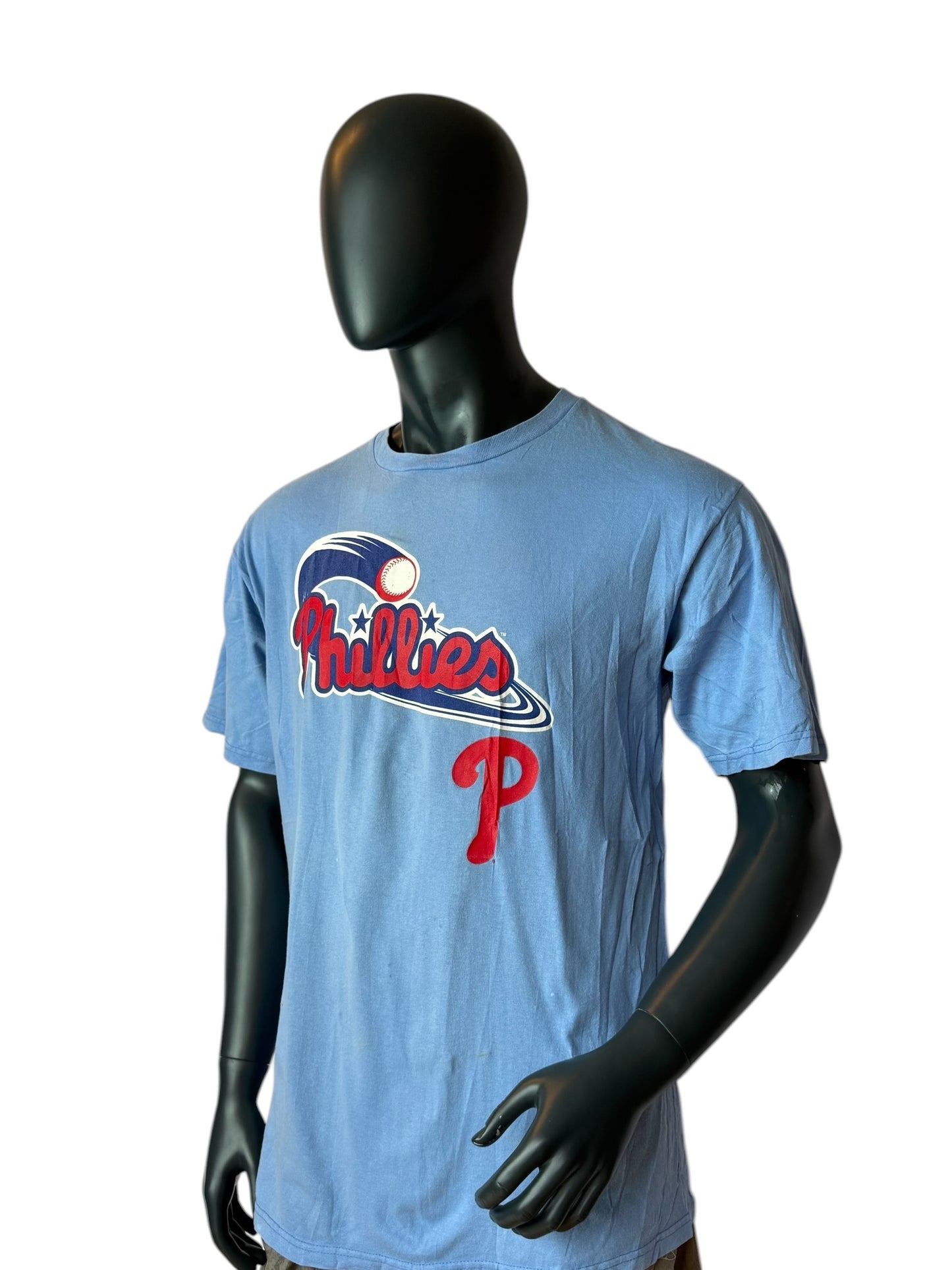 Vintage Philadelphia Phillies Bryce Harper T Shirt Baby Blue Size L