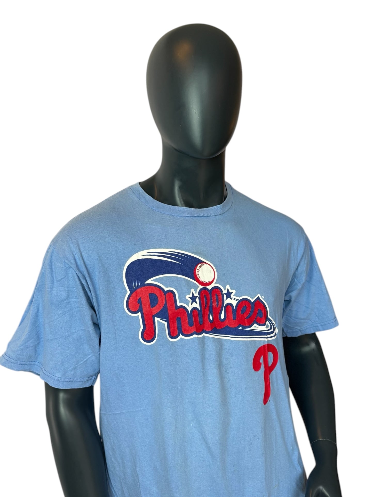Vintage Philadelphia Phillies Bryce Harper T Shirt Baby Blue Size L
