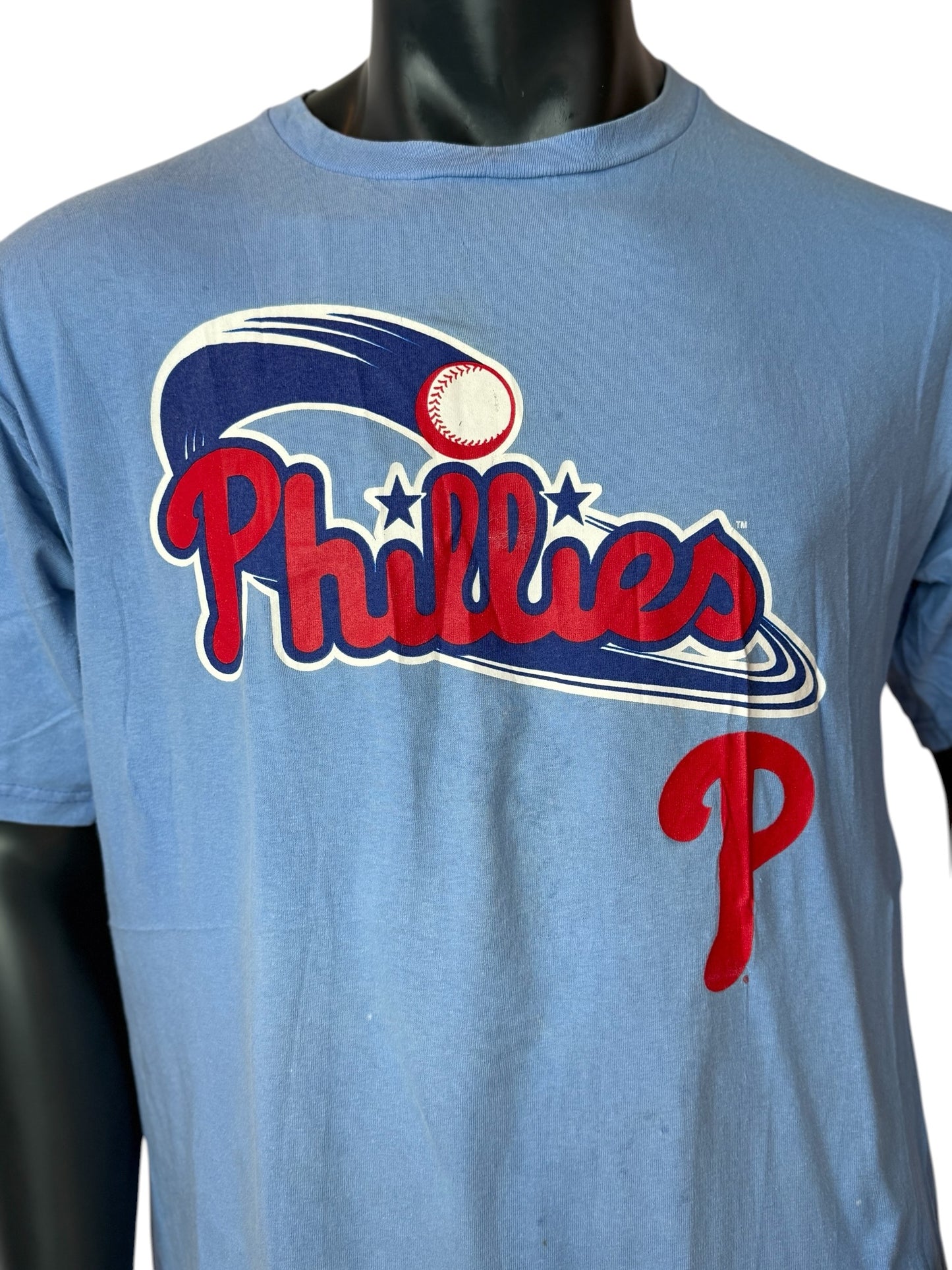 Vintage Philadelphia Phillies Bryce Harper T Shirt Baby Blue Size L