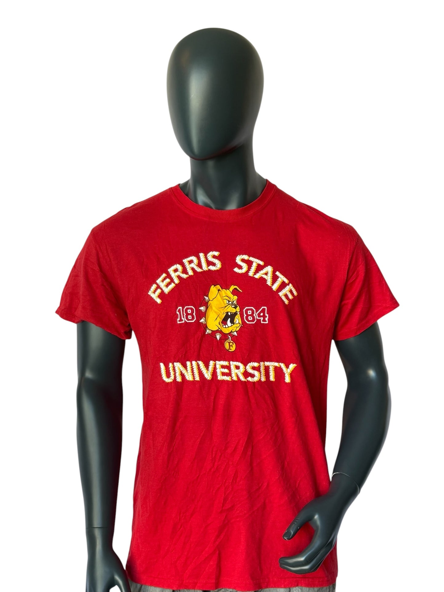 Vintage Ferris State University T Shirt Red College Style Size L