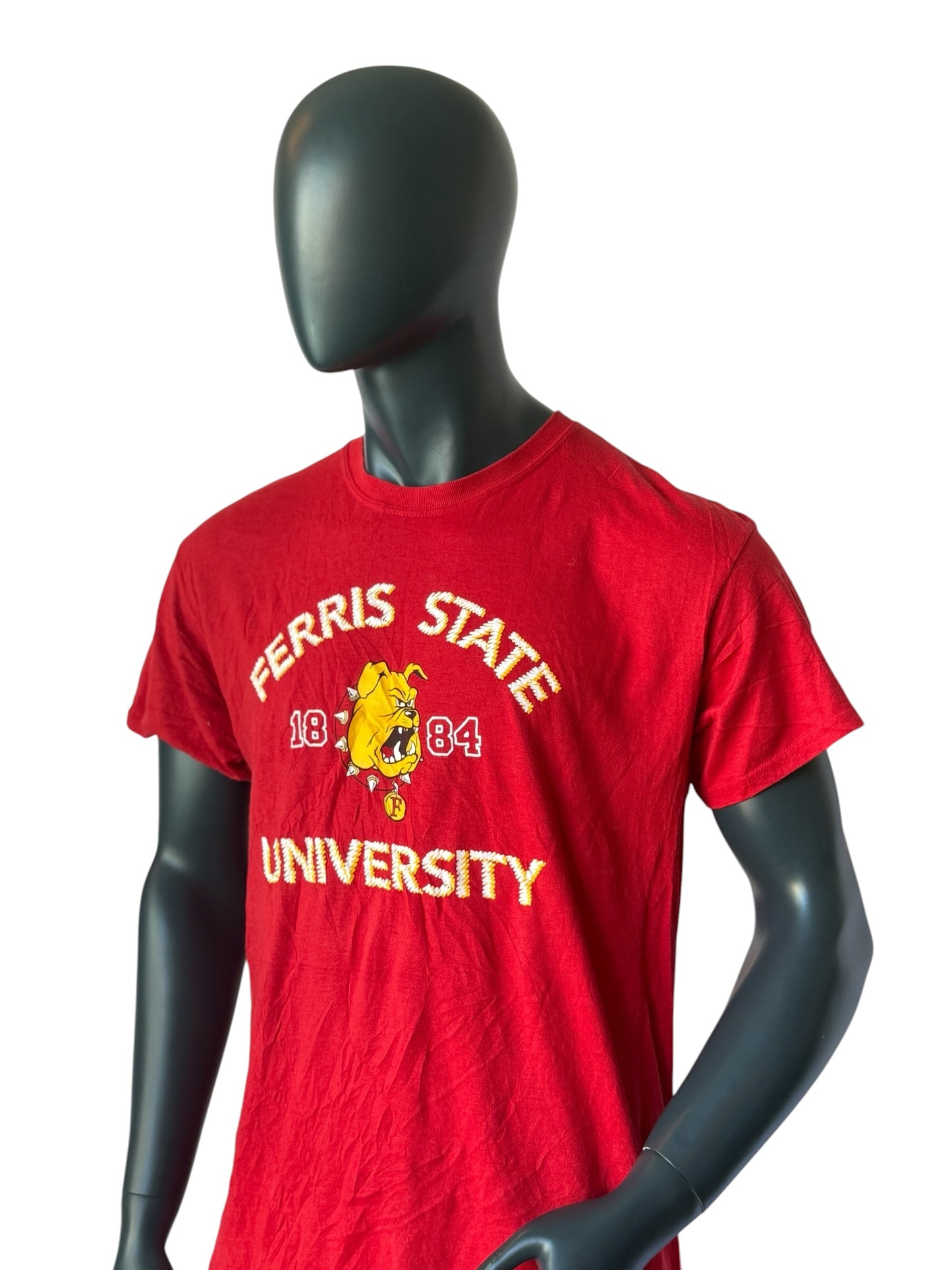 Vintage Ferris State University T Shirt Red College Style Size L