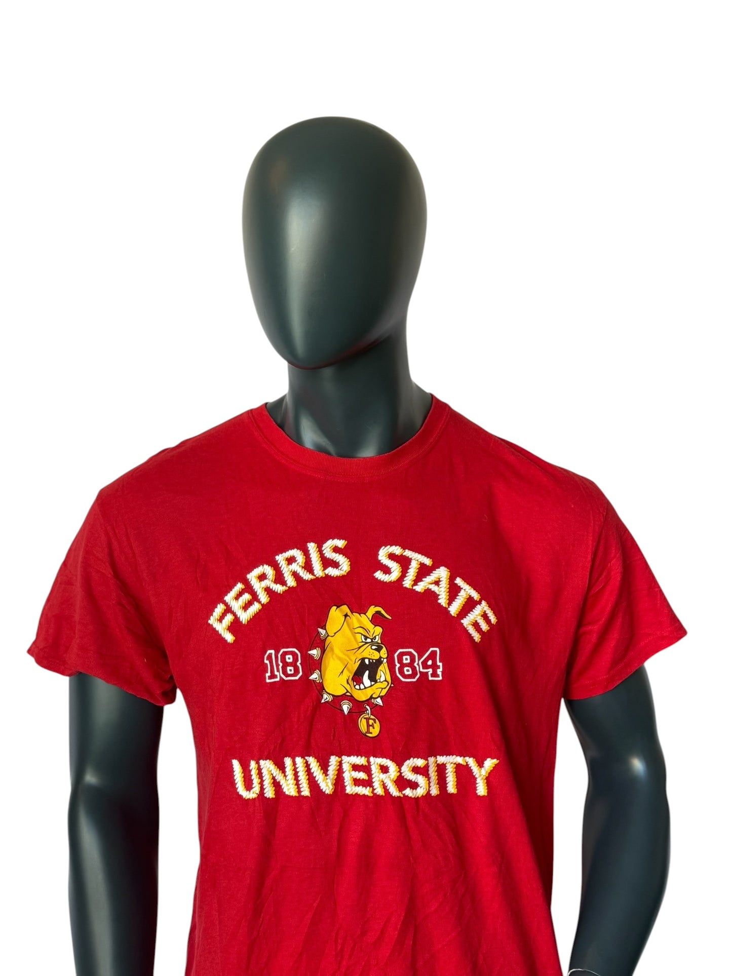 Vintage Ferris State University T Shirt Red College Style Size L