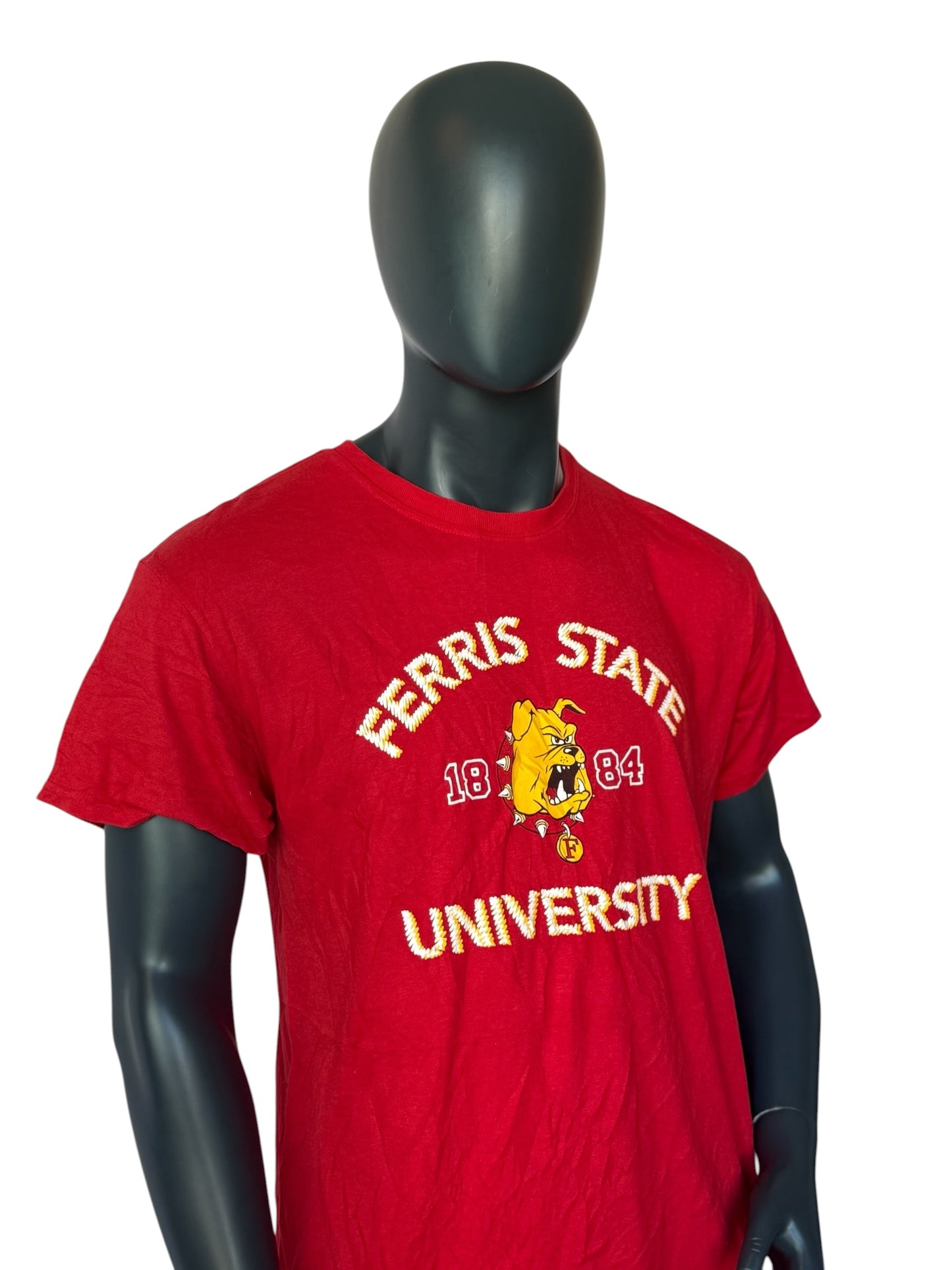 Vintage Ferris State University T Shirt Red College Style Size L