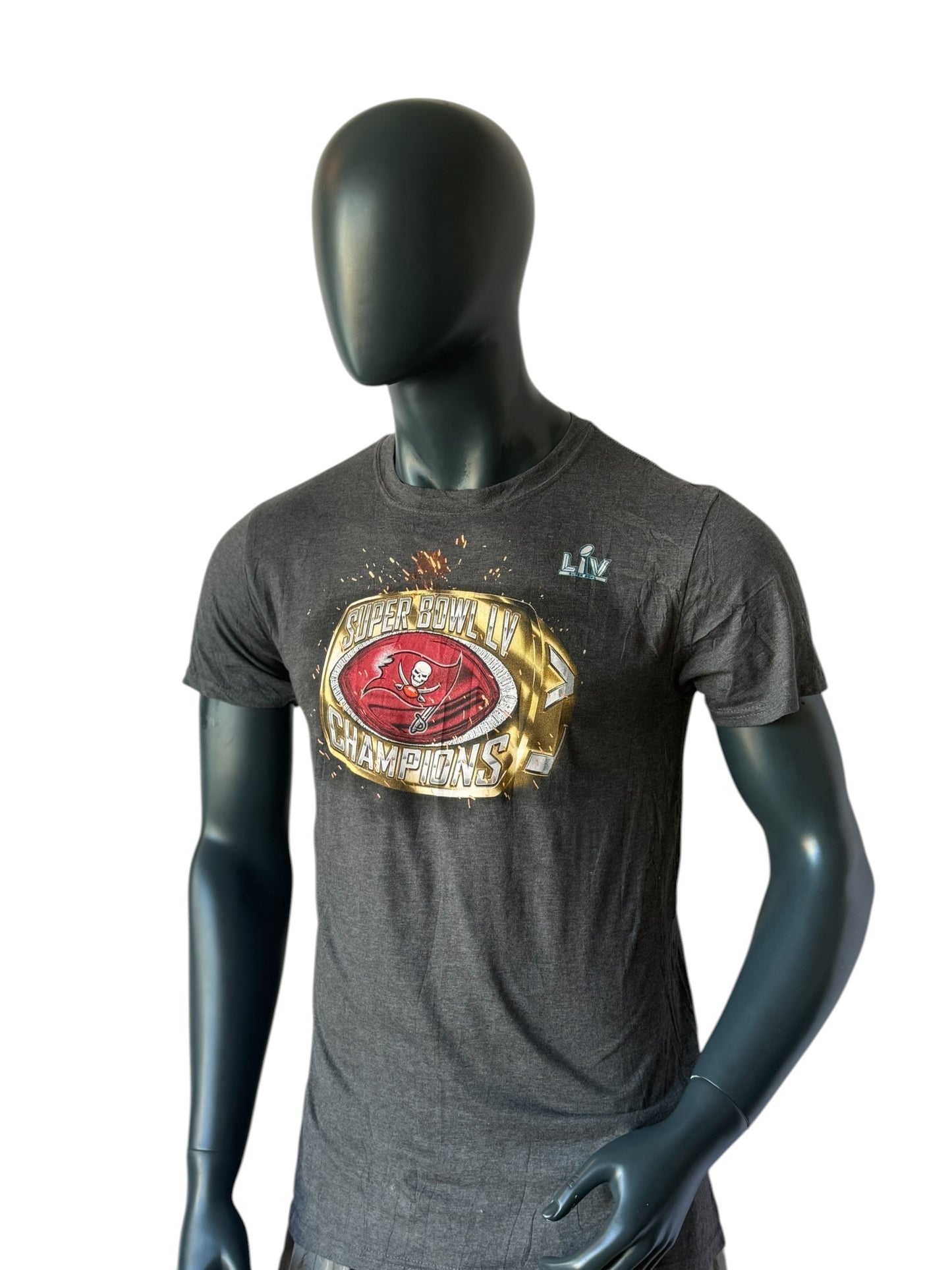 Vintage Super Bowl LV Champions T Shirt Tampa Bay Buccaneers Size M