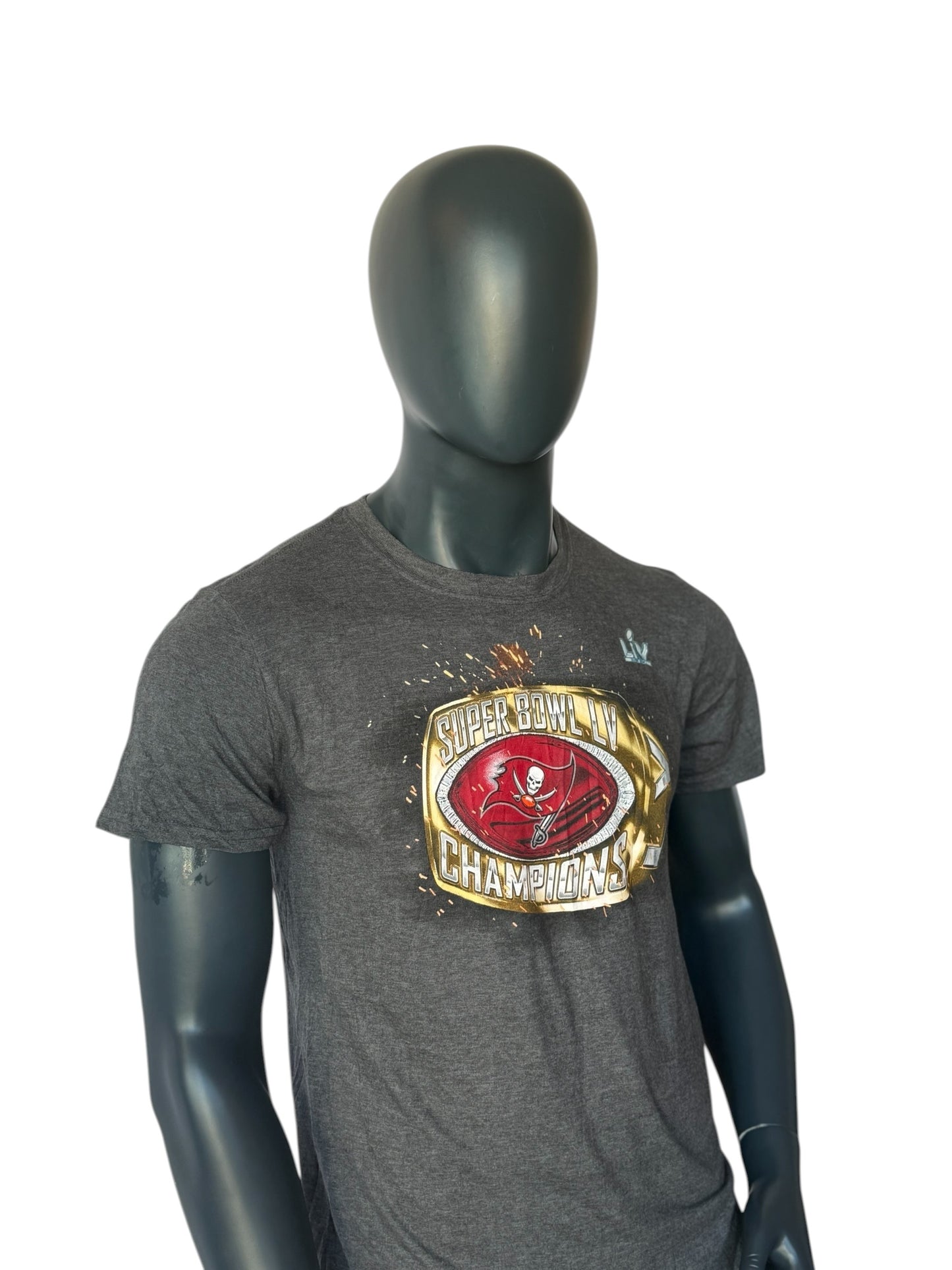 Vintage Super Bowl LV Champions T Shirt Tampa Bay Buccaneers Size M