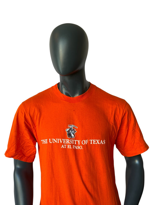 Vintage University of Texas El Paso T Shirt Orange College Print