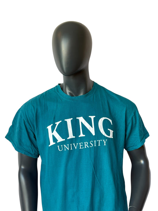 Vintage King University T Shirt Grün College Style Print