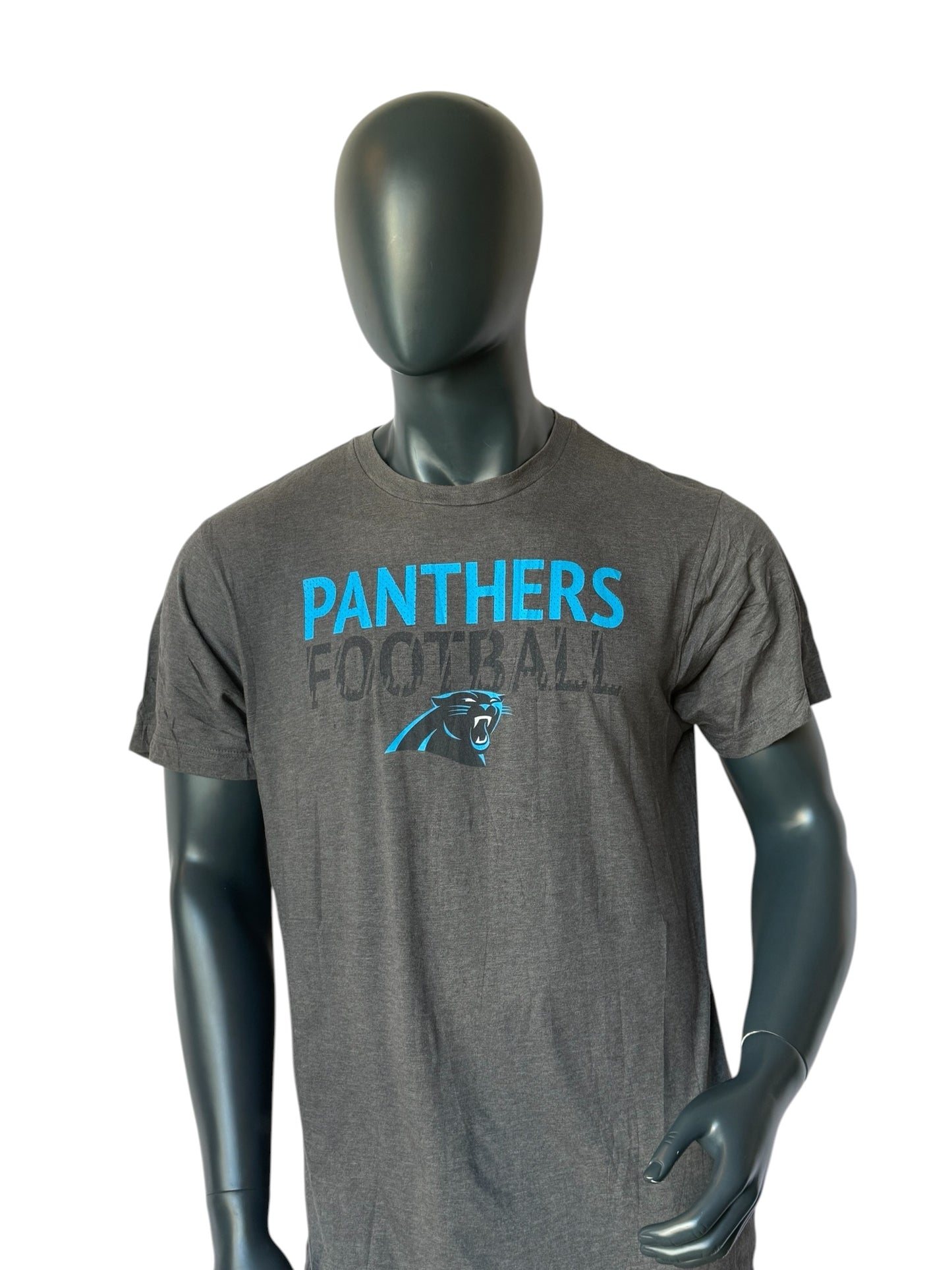 Vintage Carolina Panthers T Shirt Grau NFL Football Logo Size L