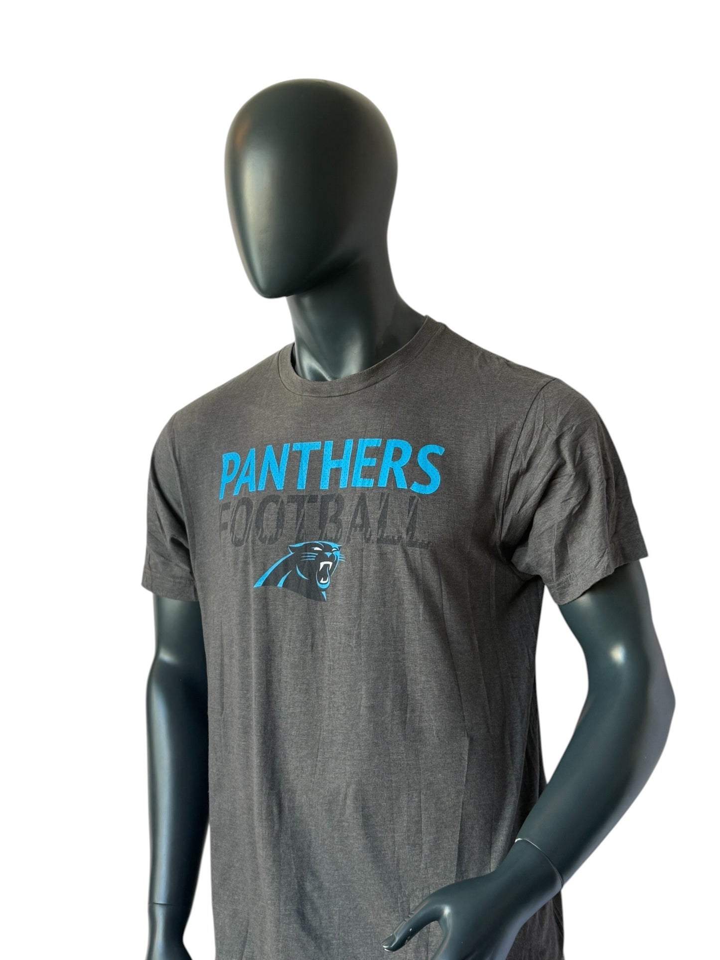 Vintage Carolina Panthers T Shirt Grau NFL Football Logo Size L