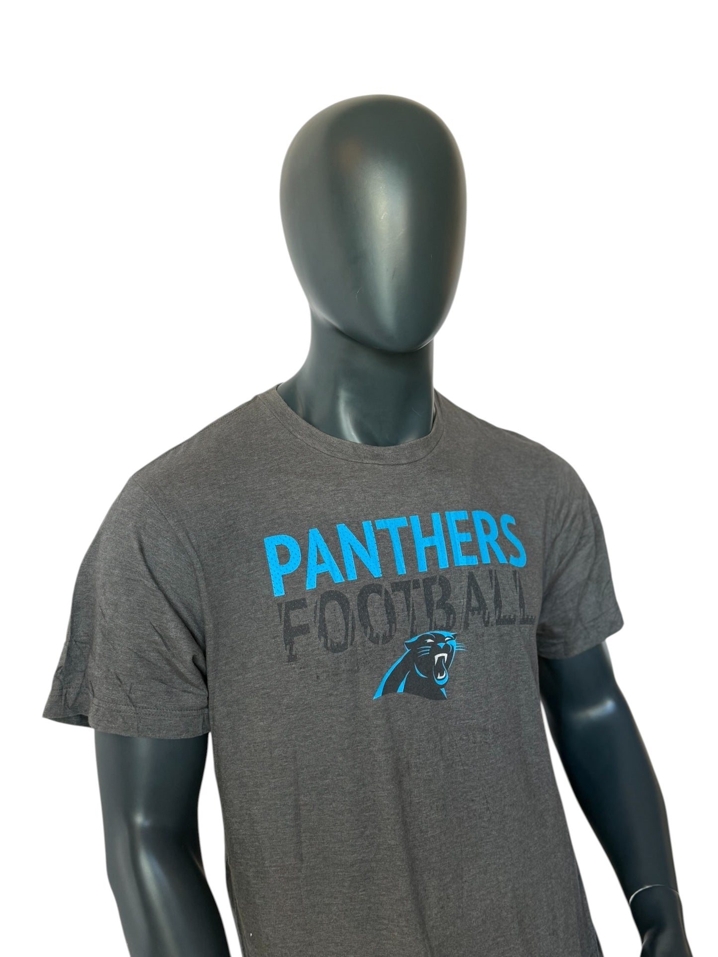 Vintage Carolina Panthers T Shirt Grau NFL Football Logo Size L