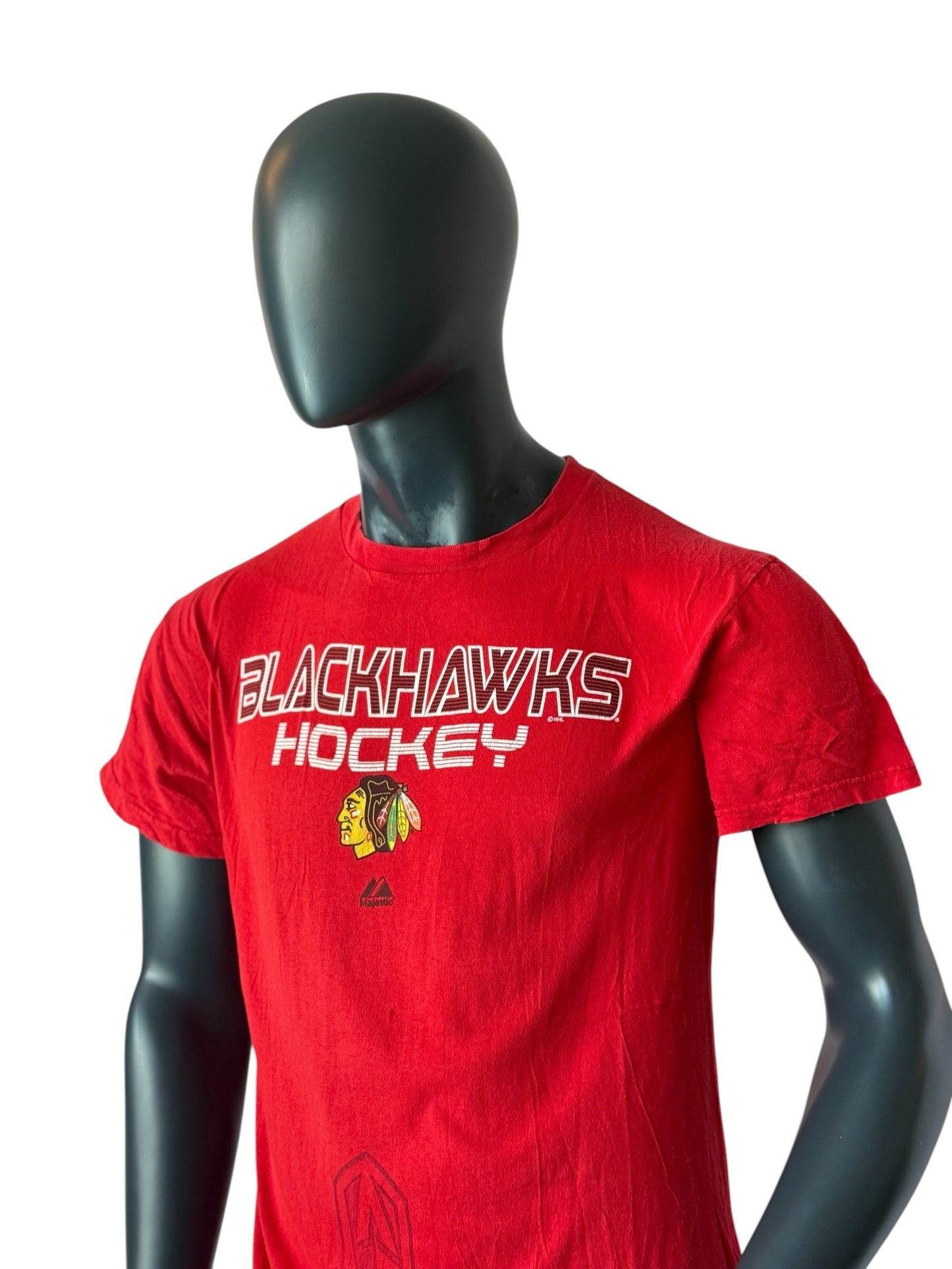 Chicago Blackhawks Vintage NHL T-Shirt Rot Size M