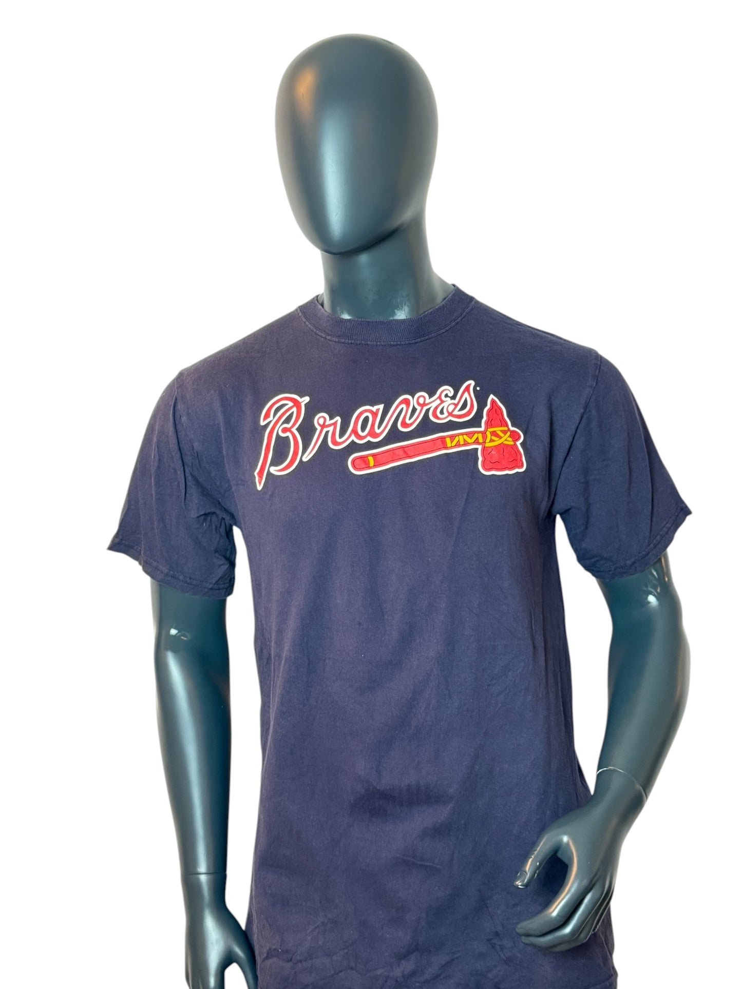 Atlanta Braves Vintage T-Shirt Navy Size L