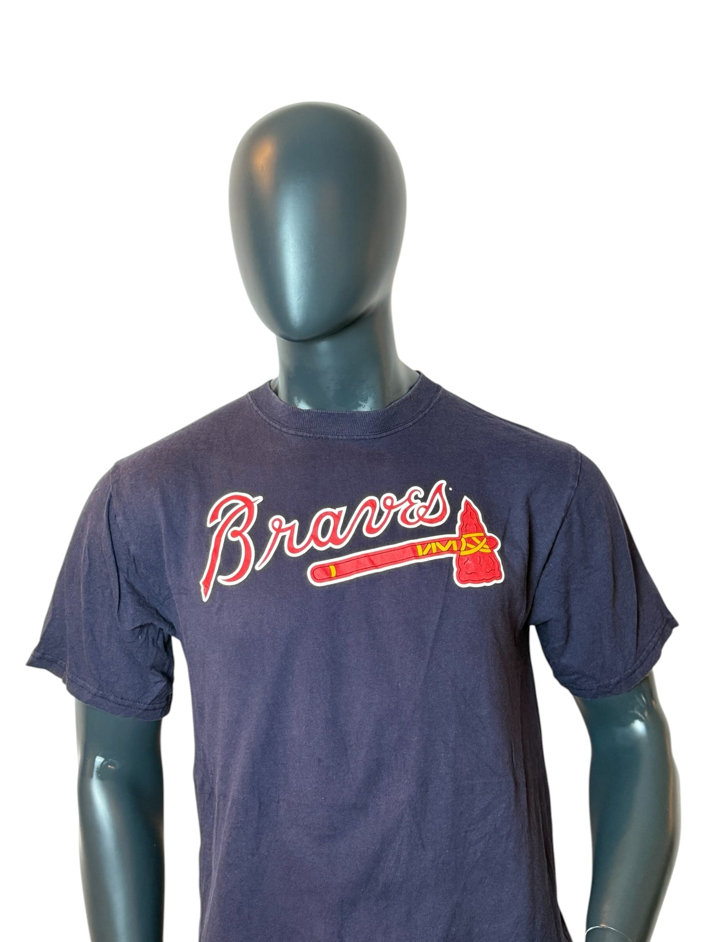 Atlanta Braves Vintage T-Shirt Navy Size L