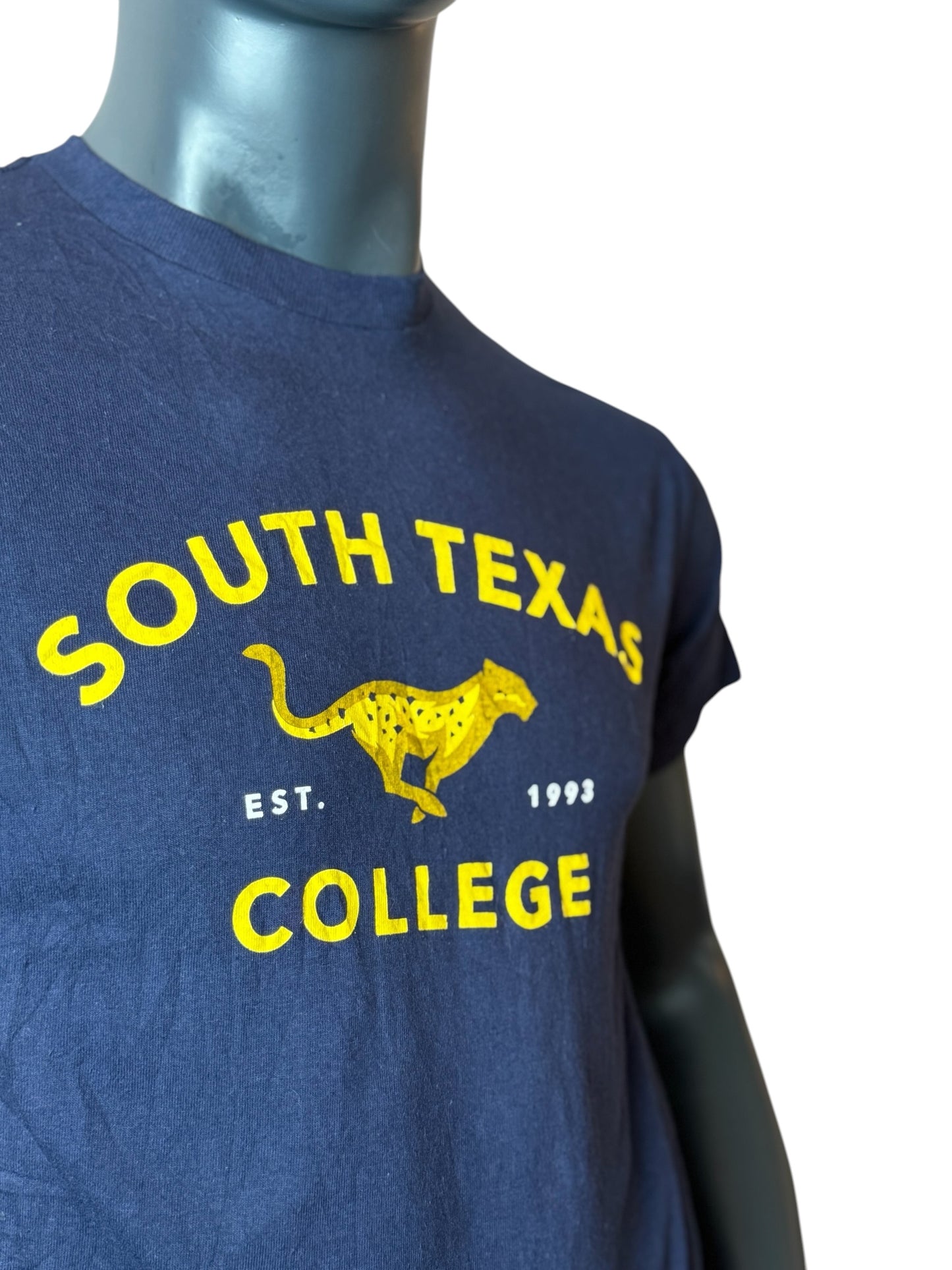 South Texas College Vintage T-Shirt Navy Size M