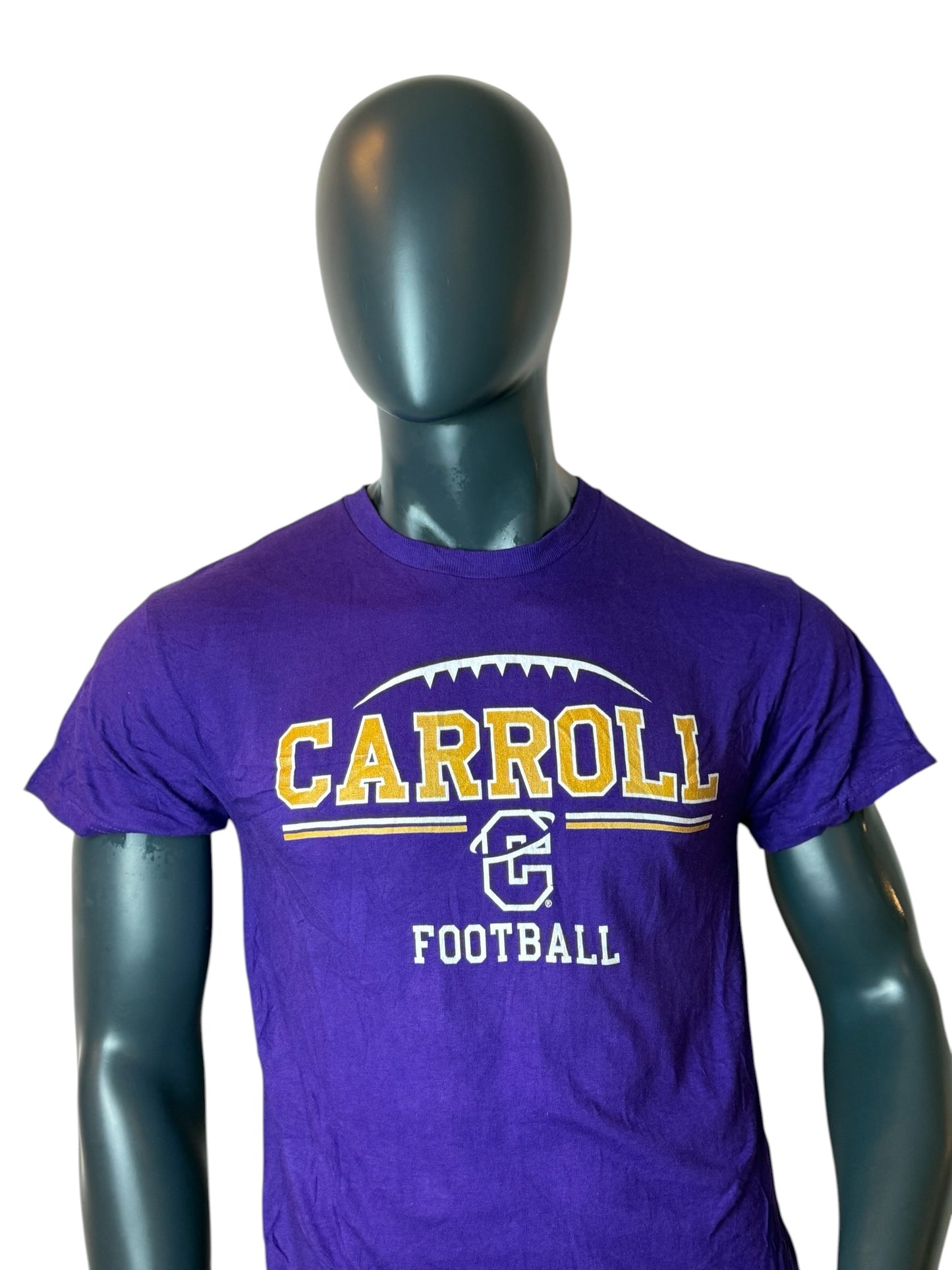Carroll Football Vintage T-Shirt Purple Size M