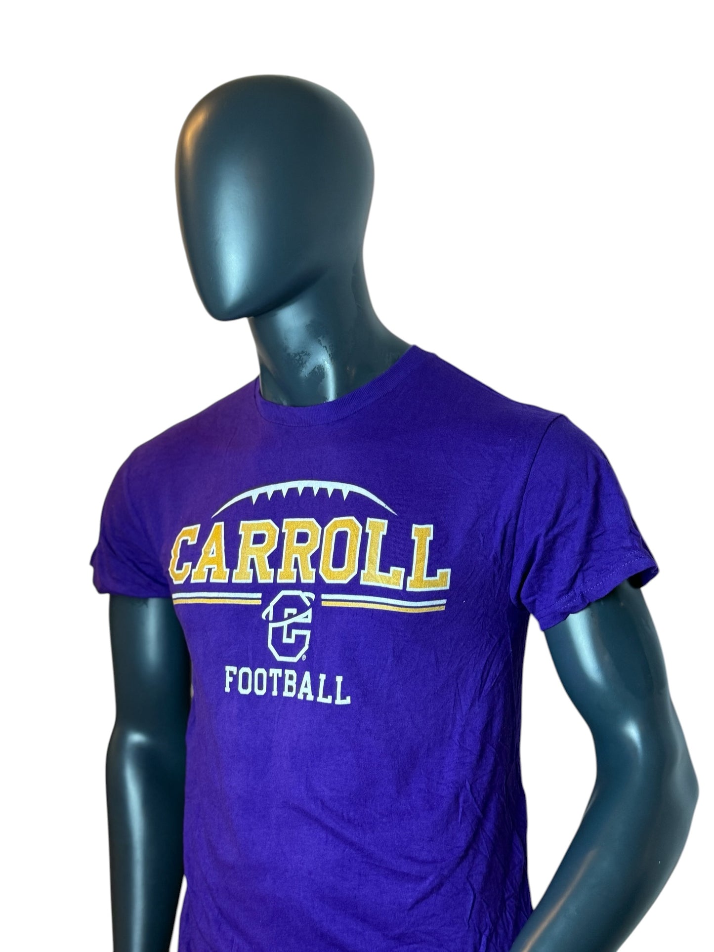 Carroll Football Vintage T-Shirt Purple Size M