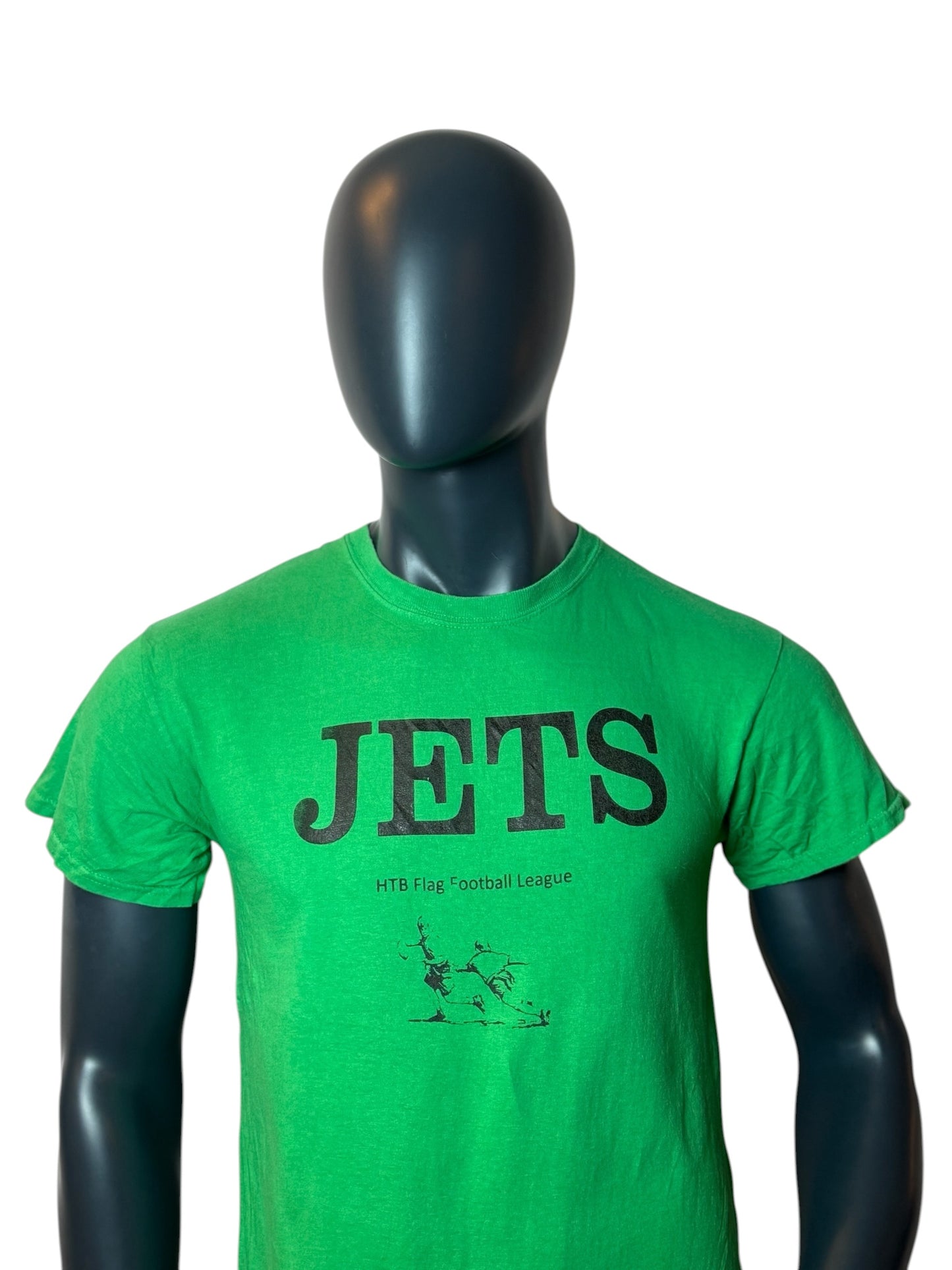 Jets Flag Football Vintage T-Shirt Green Size M
