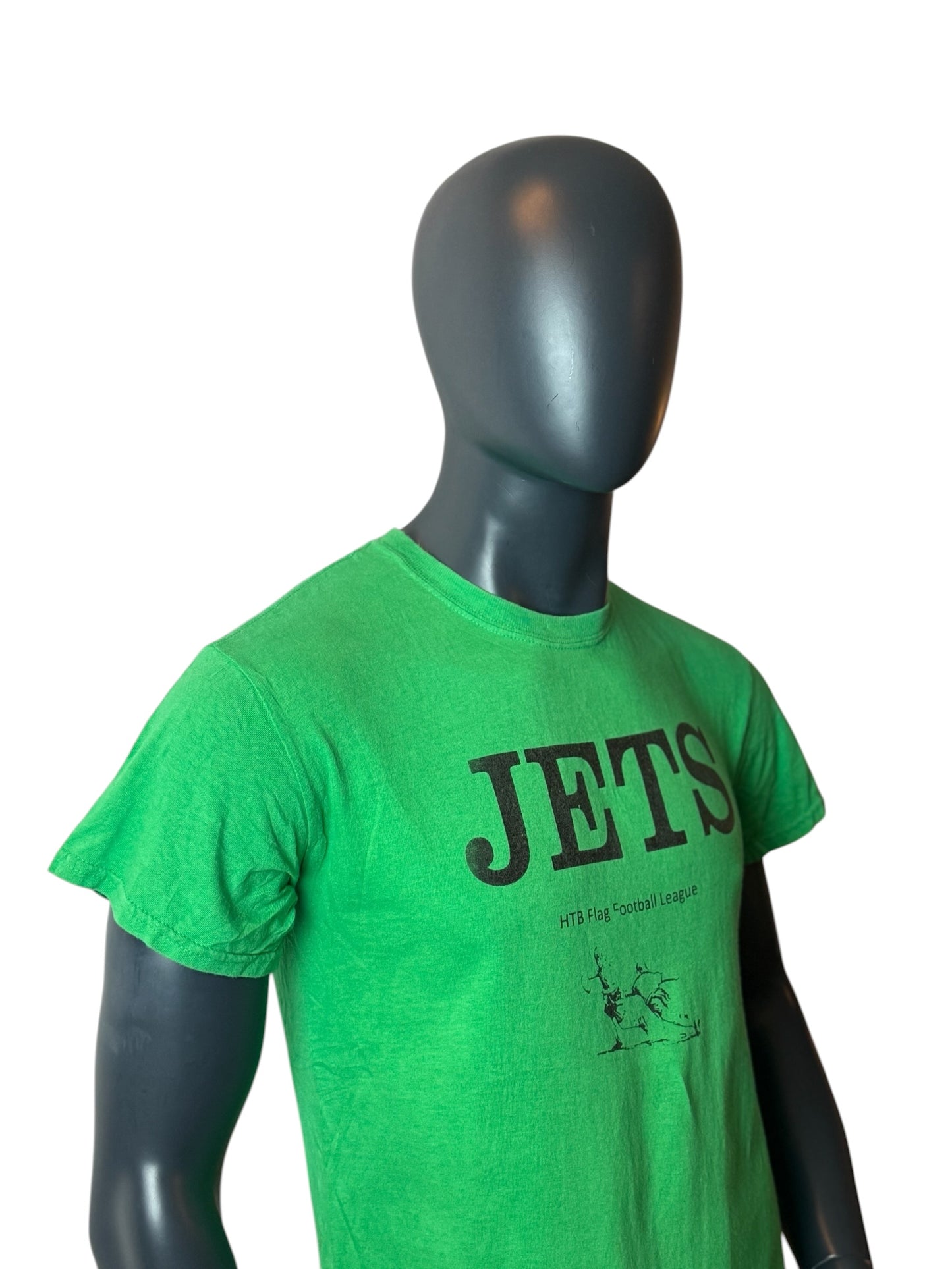 Jets Flag Football Vintage T-Shirt Green Size M