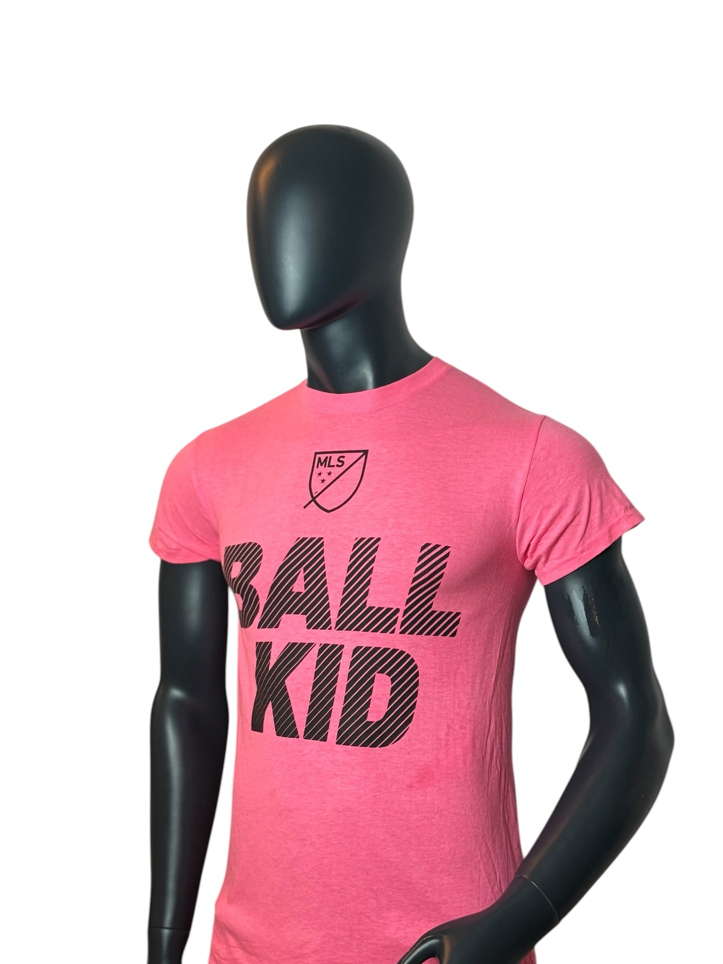 MLS Soccer Ball Kid Tee Pink Size S