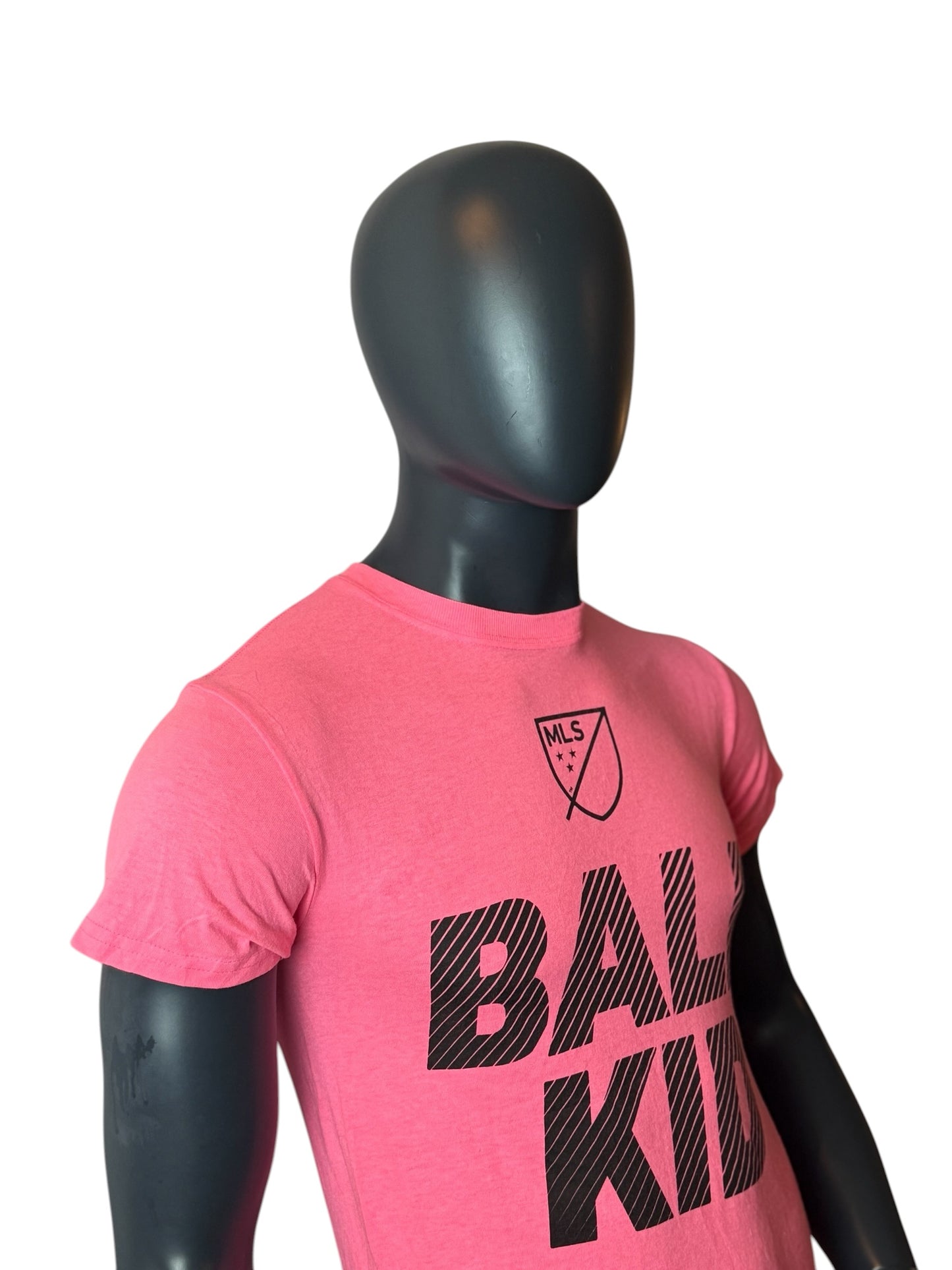 MLS Soccer Ball Kid Tee Pink Size S